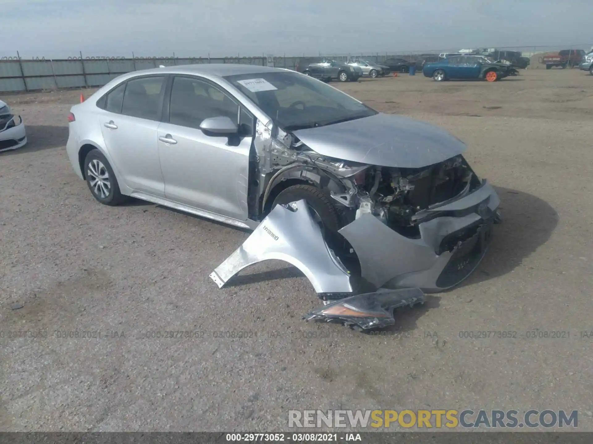 1 Photograph of a damaged car JTDEBRBE5LJ031658 TOYOTA COROLLA 2020