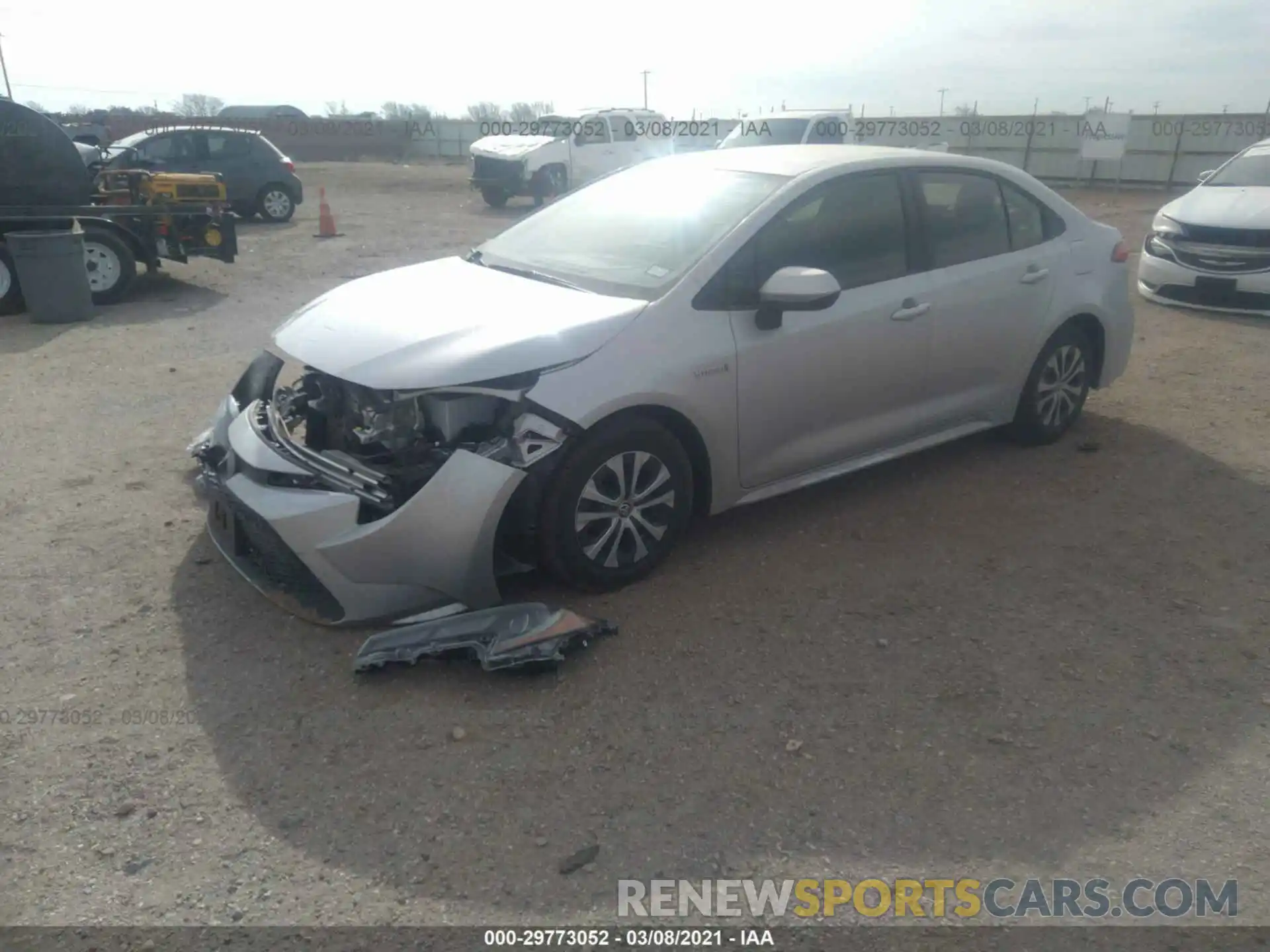 2 Photograph of a damaged car JTDEBRBE5LJ031658 TOYOTA COROLLA 2020