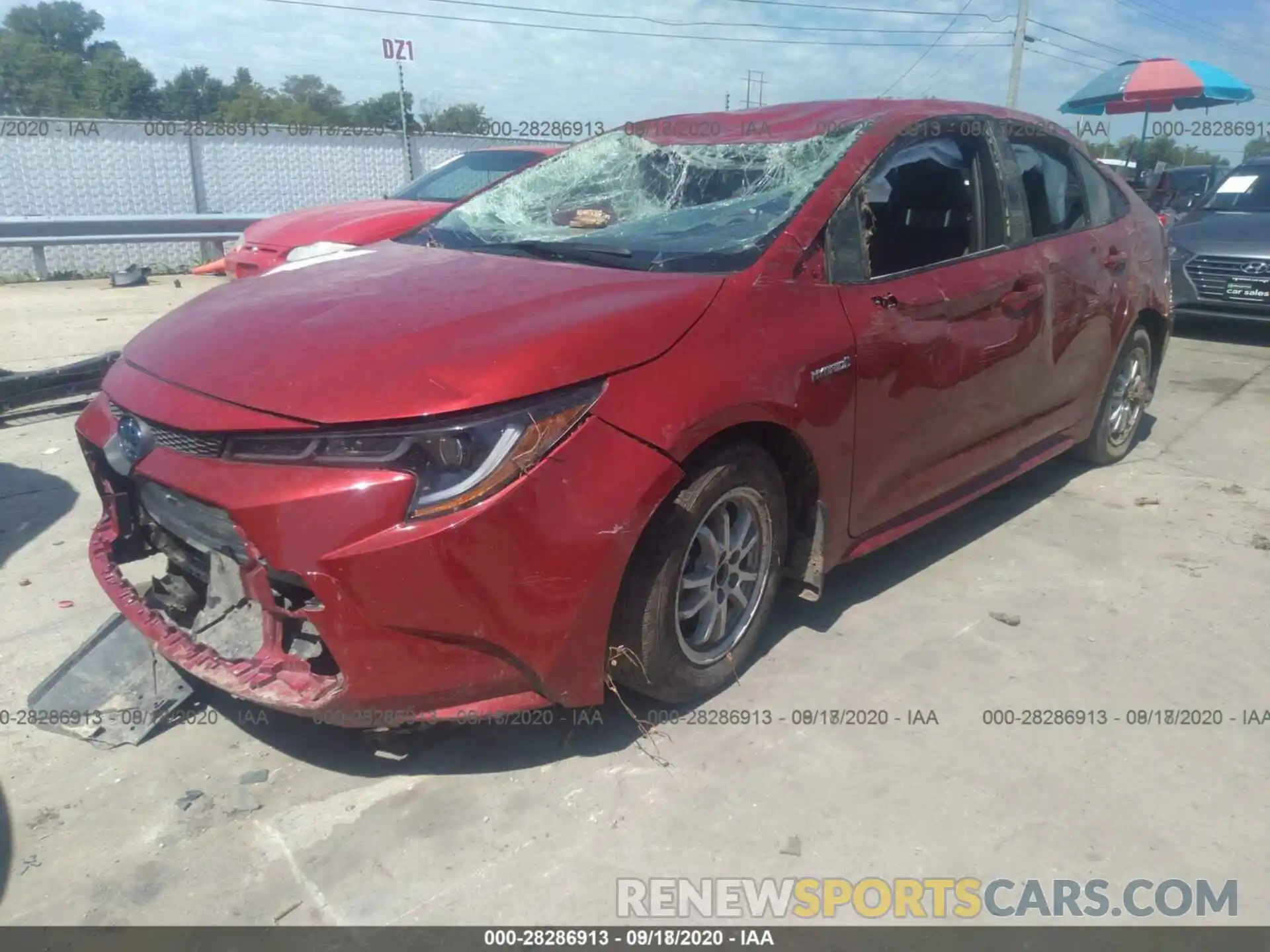 13 Photograph of a damaged car JTDEBRBE6LJ000340 TOYOTA COROLLA 2020