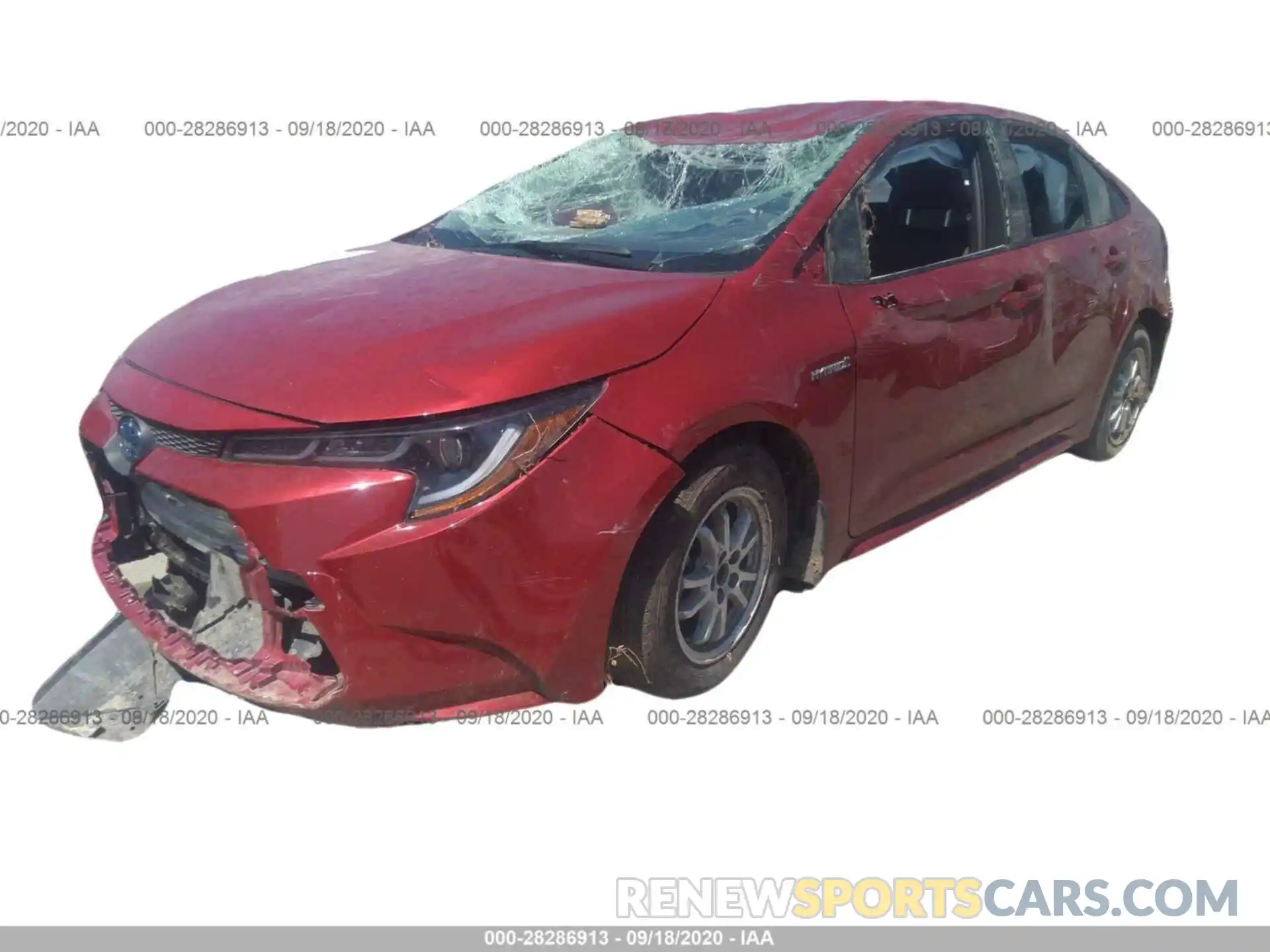 2 Photograph of a damaged car JTDEBRBE6LJ000340 TOYOTA COROLLA 2020