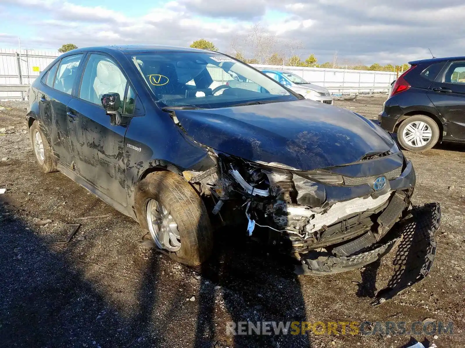 1 Photograph of a damaged car JTDEBRBE6LJ000628 TOYOTA COROLLA 2020