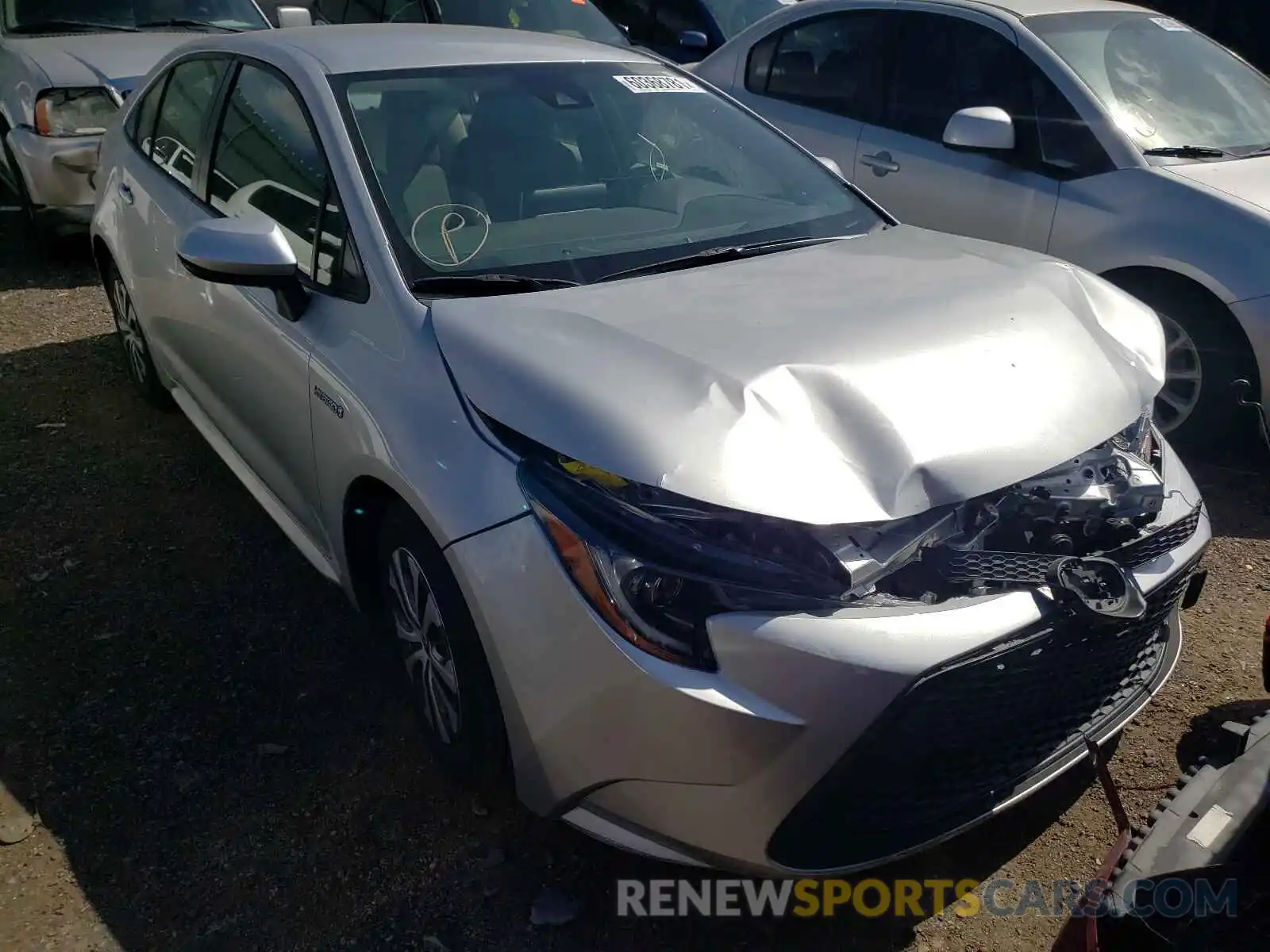 1 Photograph of a damaged car JTDEBRBE6LJ001164 TOYOTA COROLLA 2020