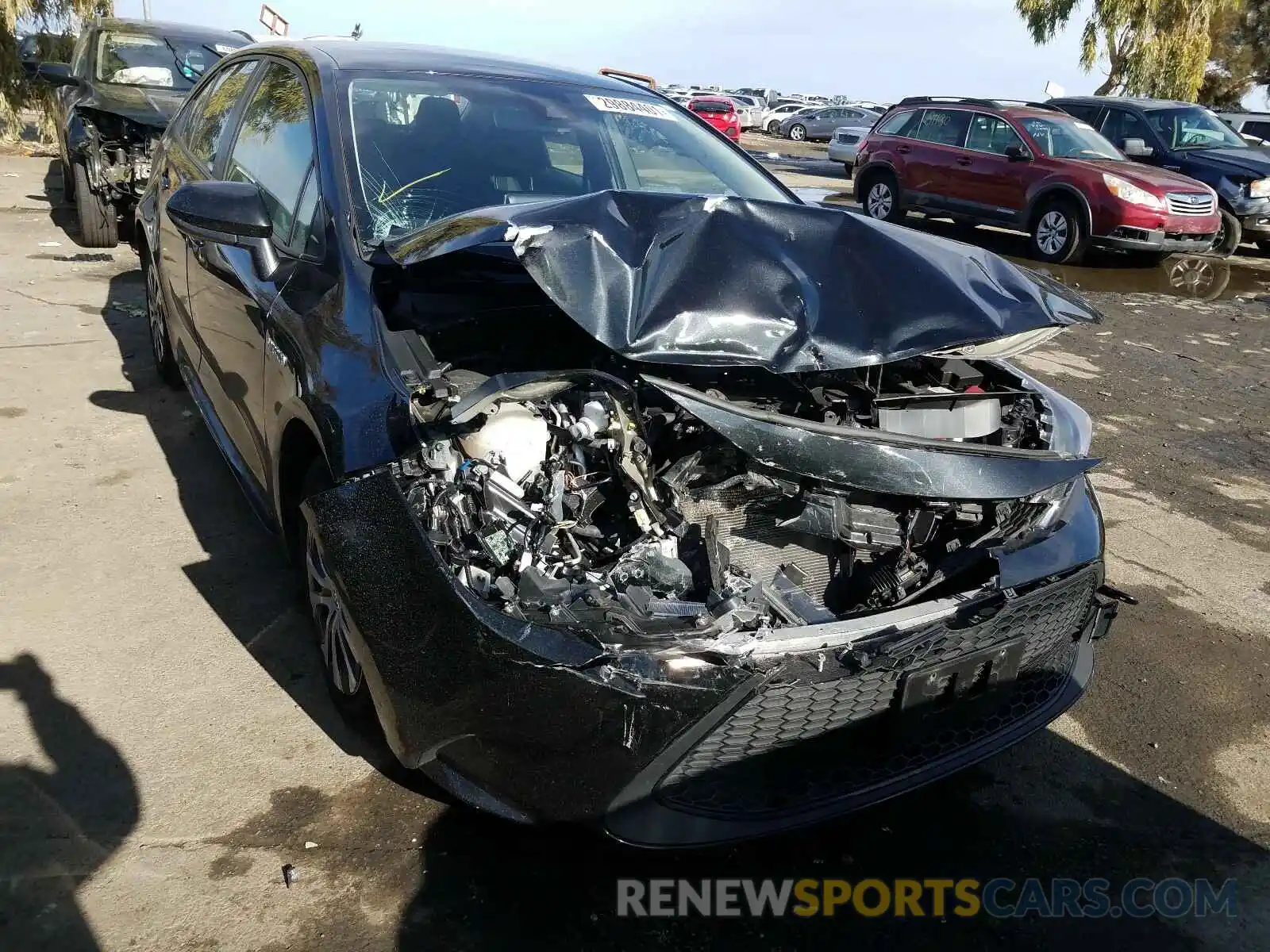 1 Photograph of a damaged car JTDEBRBE6LJ001360 TOYOTA COROLLA 2020