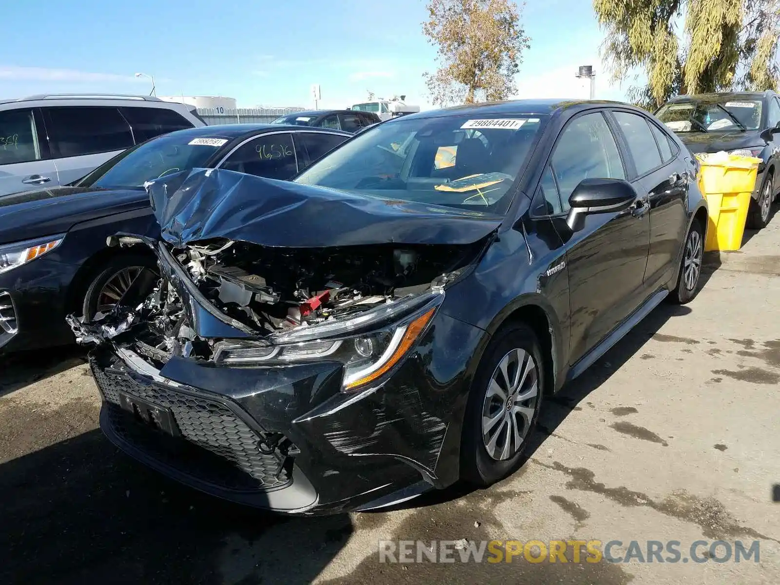 2 Photograph of a damaged car JTDEBRBE6LJ001360 TOYOTA COROLLA 2020