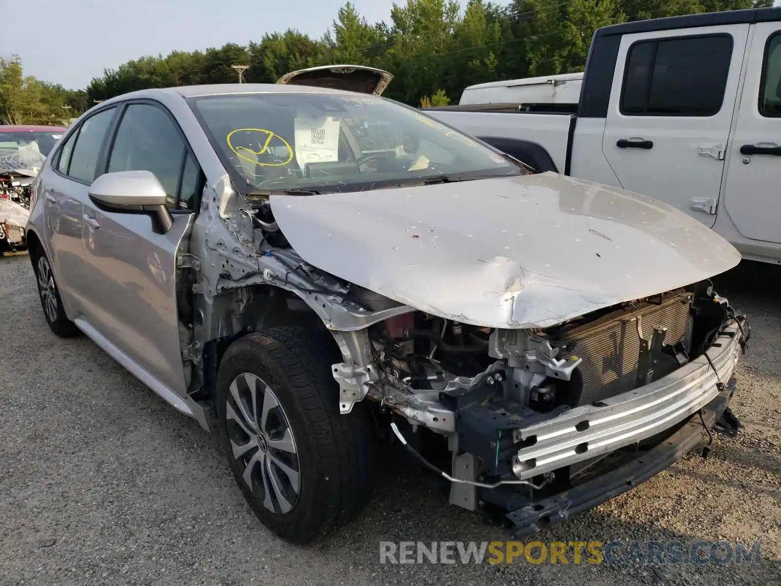 1 Photograph of a damaged car JTDEBRBE6LJ001486 TOYOTA COROLLA 2020