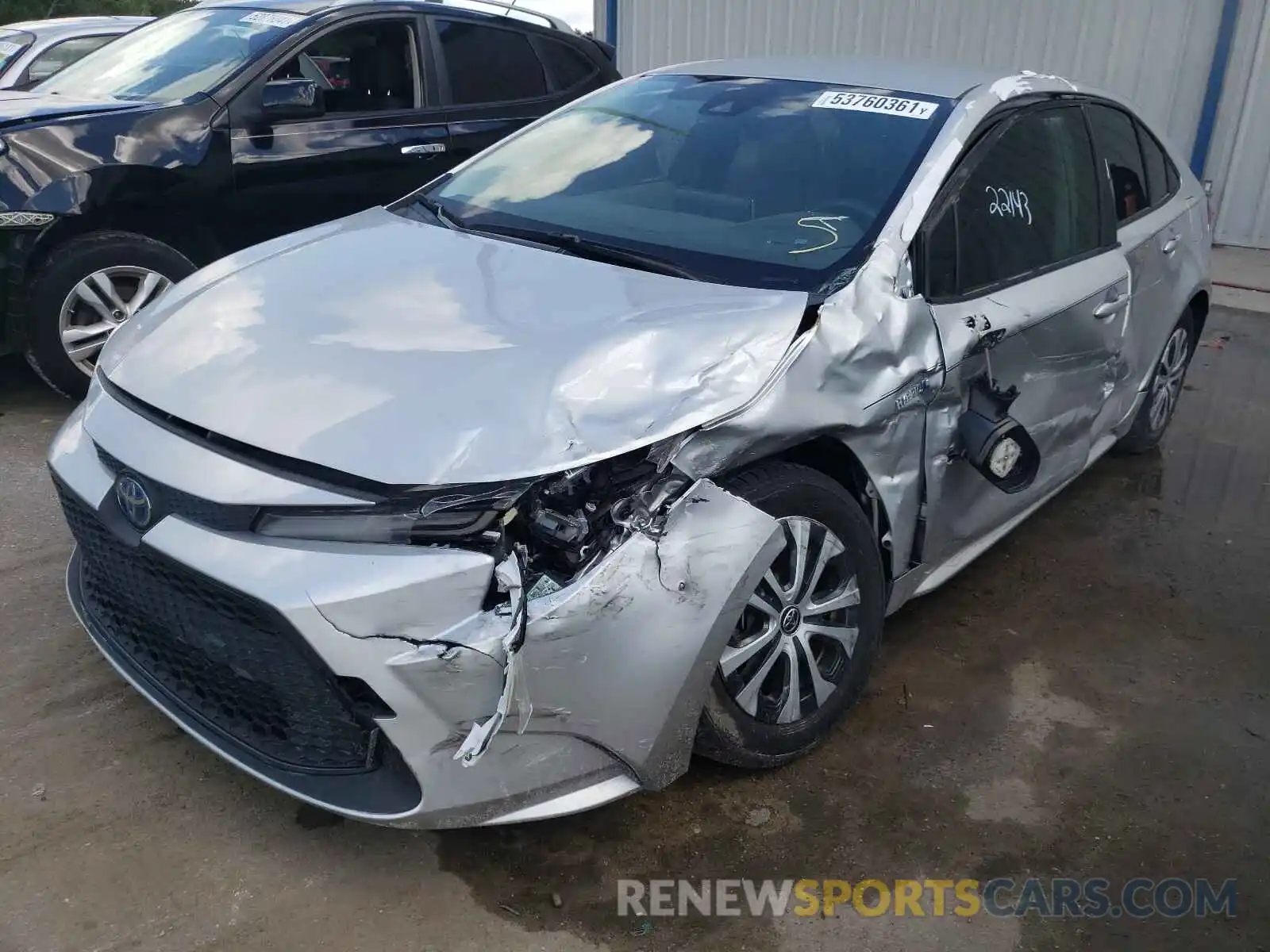 2 Photograph of a damaged car JTDEBRBE6LJ001701 TOYOTA COROLLA 2020