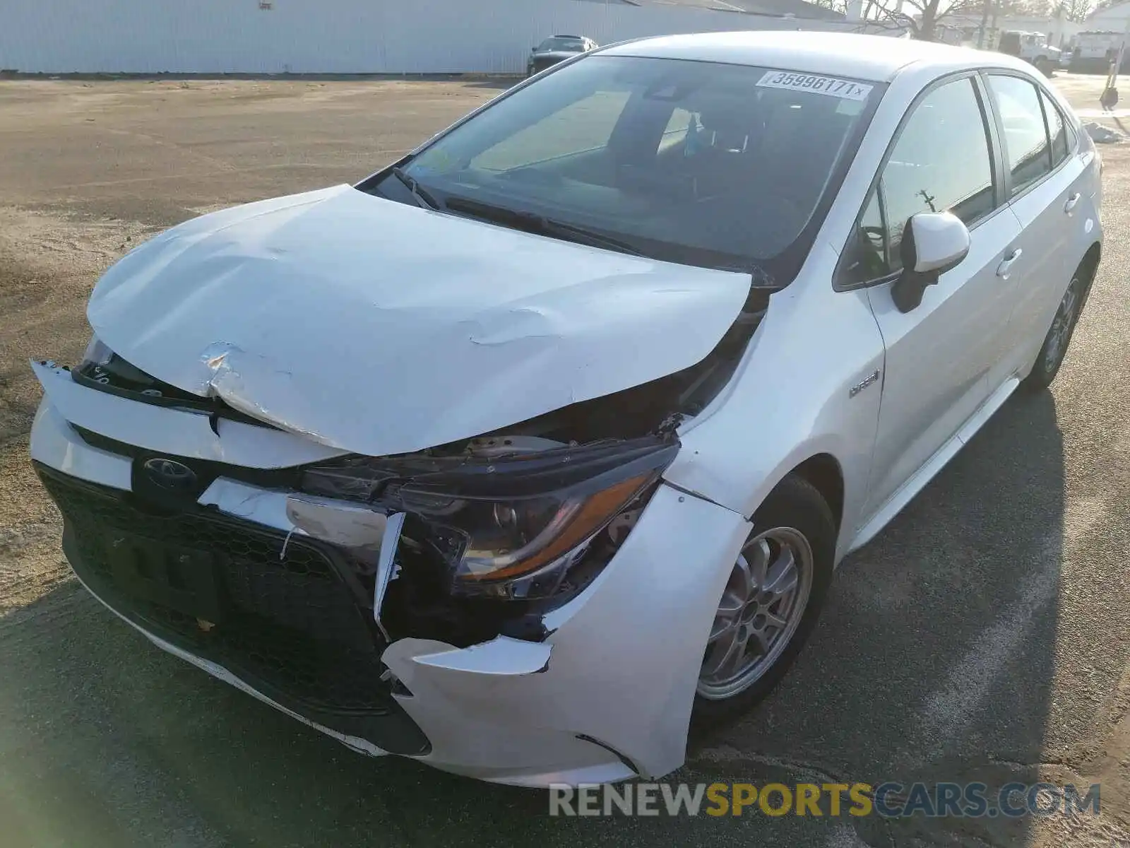 2 Photograph of a damaged car JTDEBRBE6LJ002718 TOYOTA COROLLA 2020