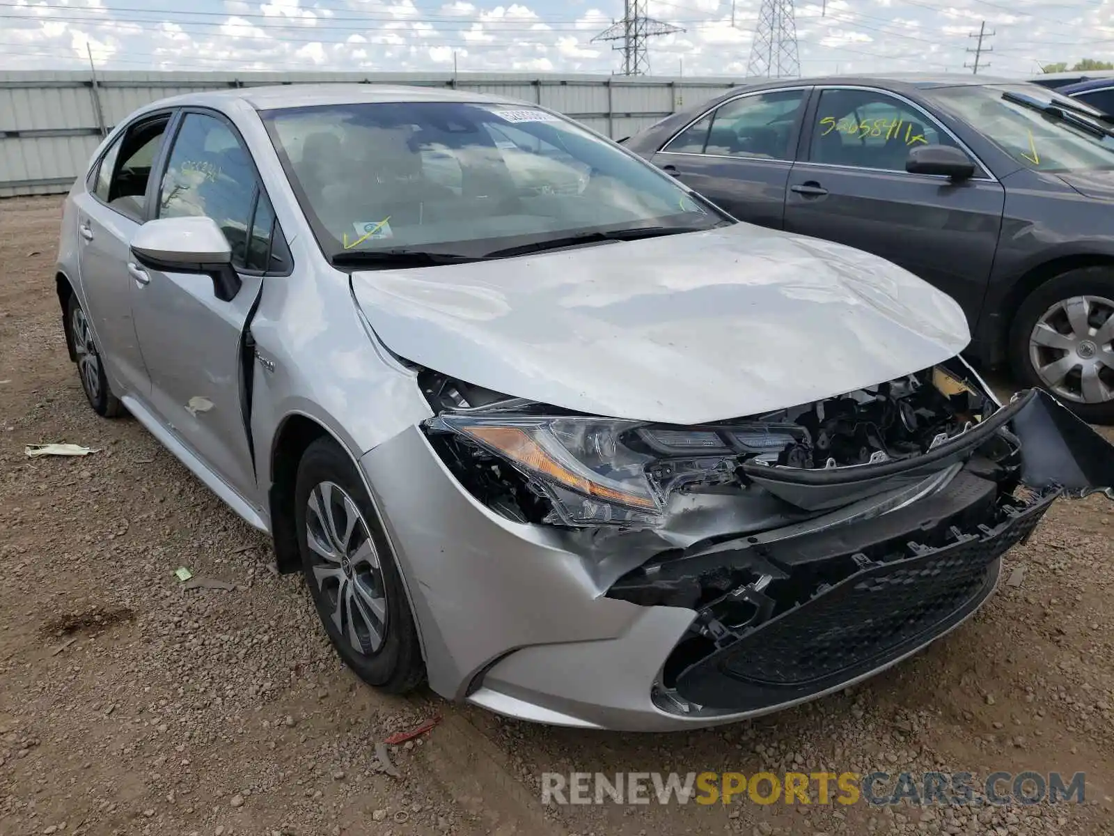 1 Photograph of a damaged car JTDEBRBE6LJ002802 TOYOTA COROLLA 2020