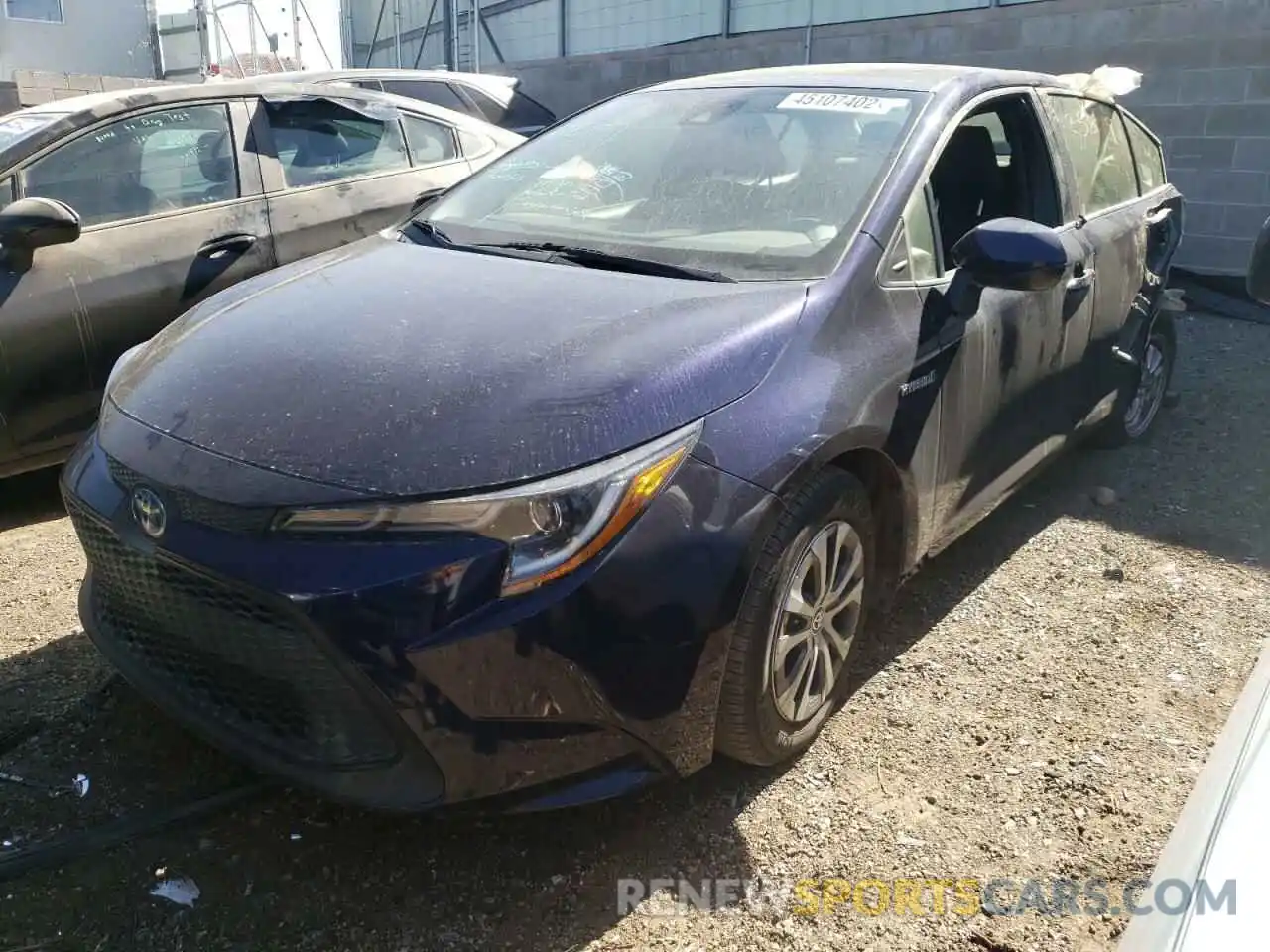 2 Photograph of a damaged car JTDEBRBE6LJ003805 TOYOTA COROLLA 2020