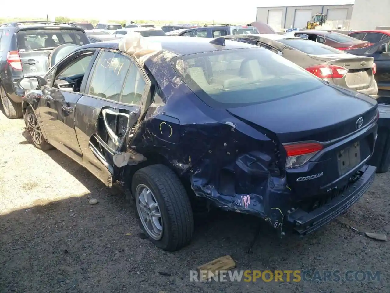 3 Photograph of a damaged car JTDEBRBE6LJ003805 TOYOTA COROLLA 2020