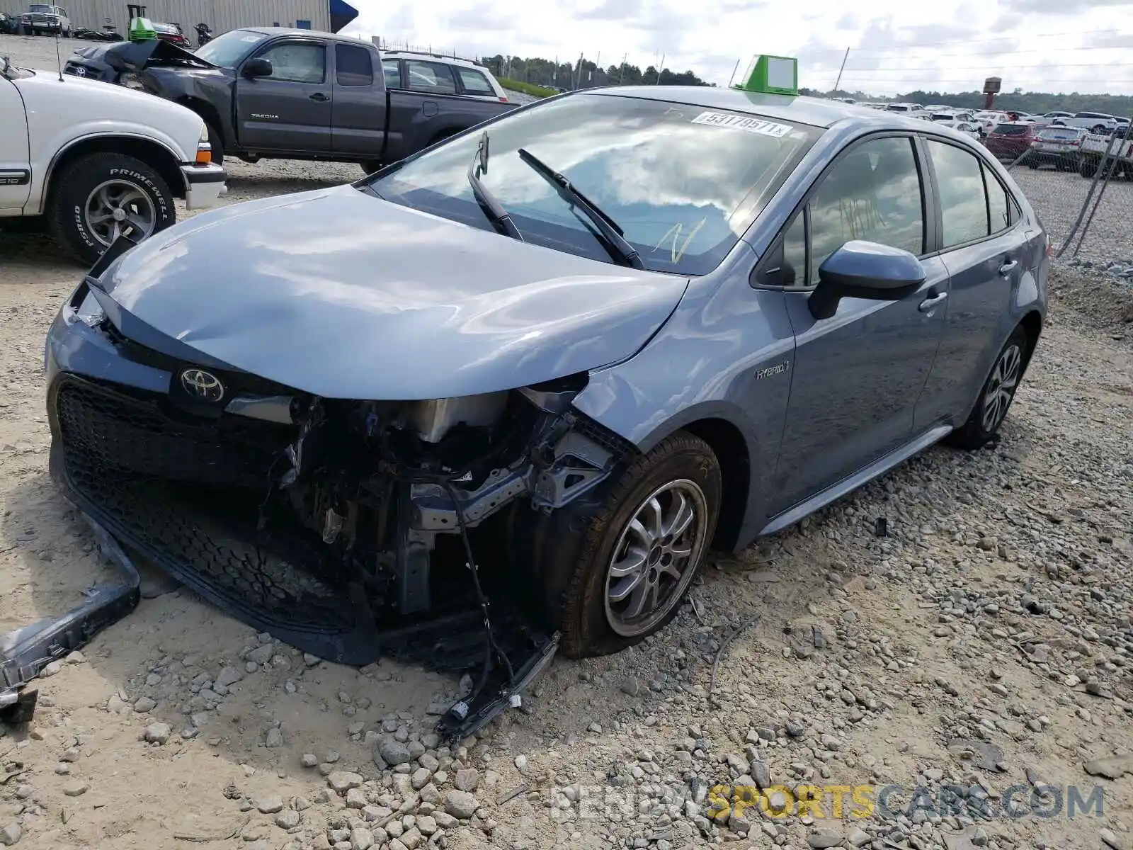 2 Photograph of a damaged car JTDEBRBE6LJ003898 TOYOTA COROLLA 2020