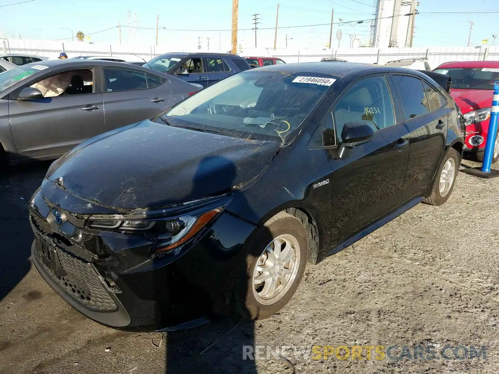 2 Photograph of a damaged car JTDEBRBE6LJ004453 TOYOTA COROLLA 2020