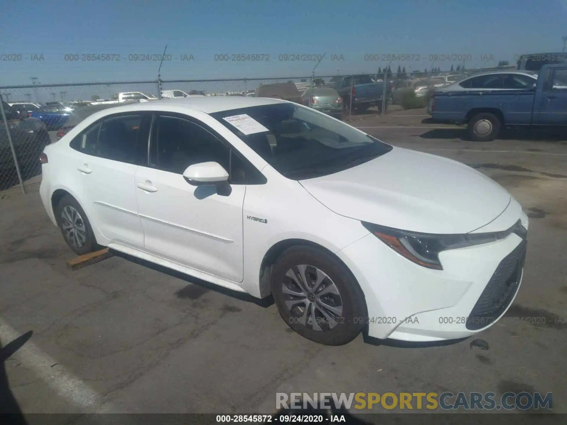 1 Photograph of a damaged car JTDEBRBE6LJ004811 TOYOTA COROLLA 2020