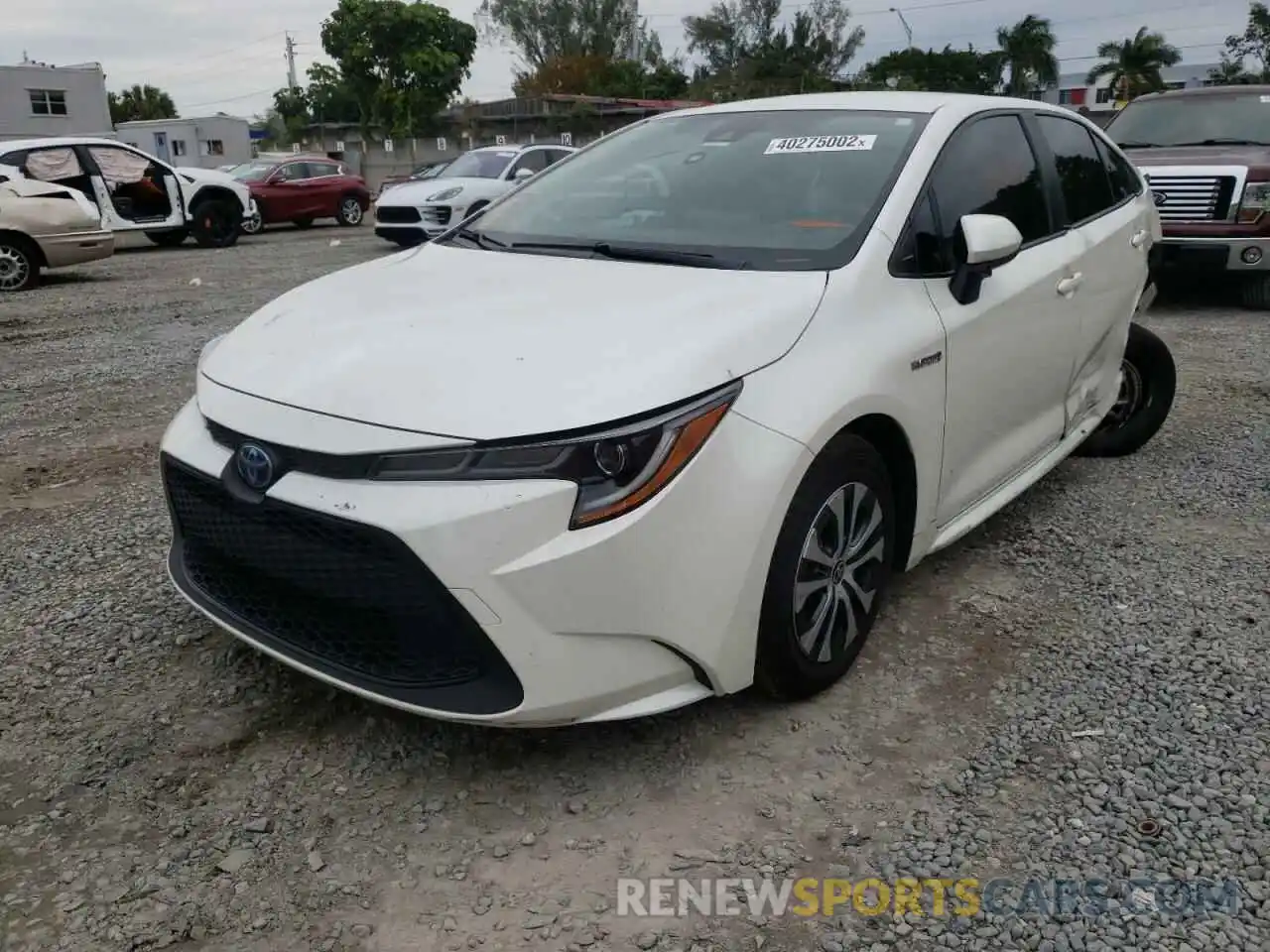 2 Photograph of a damaged car JTDEBRBE6LJ007577 TOYOTA COROLLA 2020