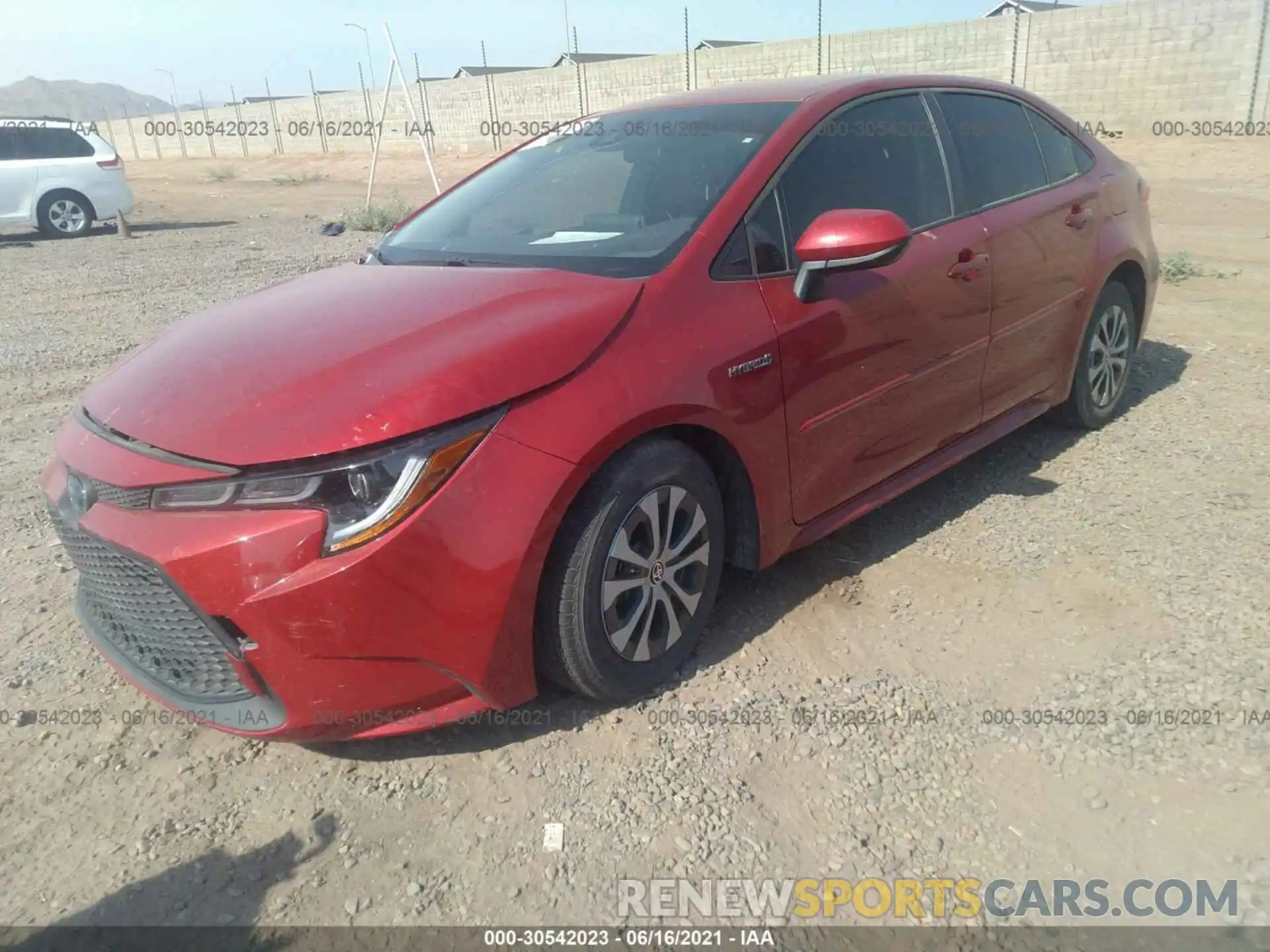 2 Photograph of a damaged car JTDEBRBE6LJ009605 TOYOTA COROLLA 2020