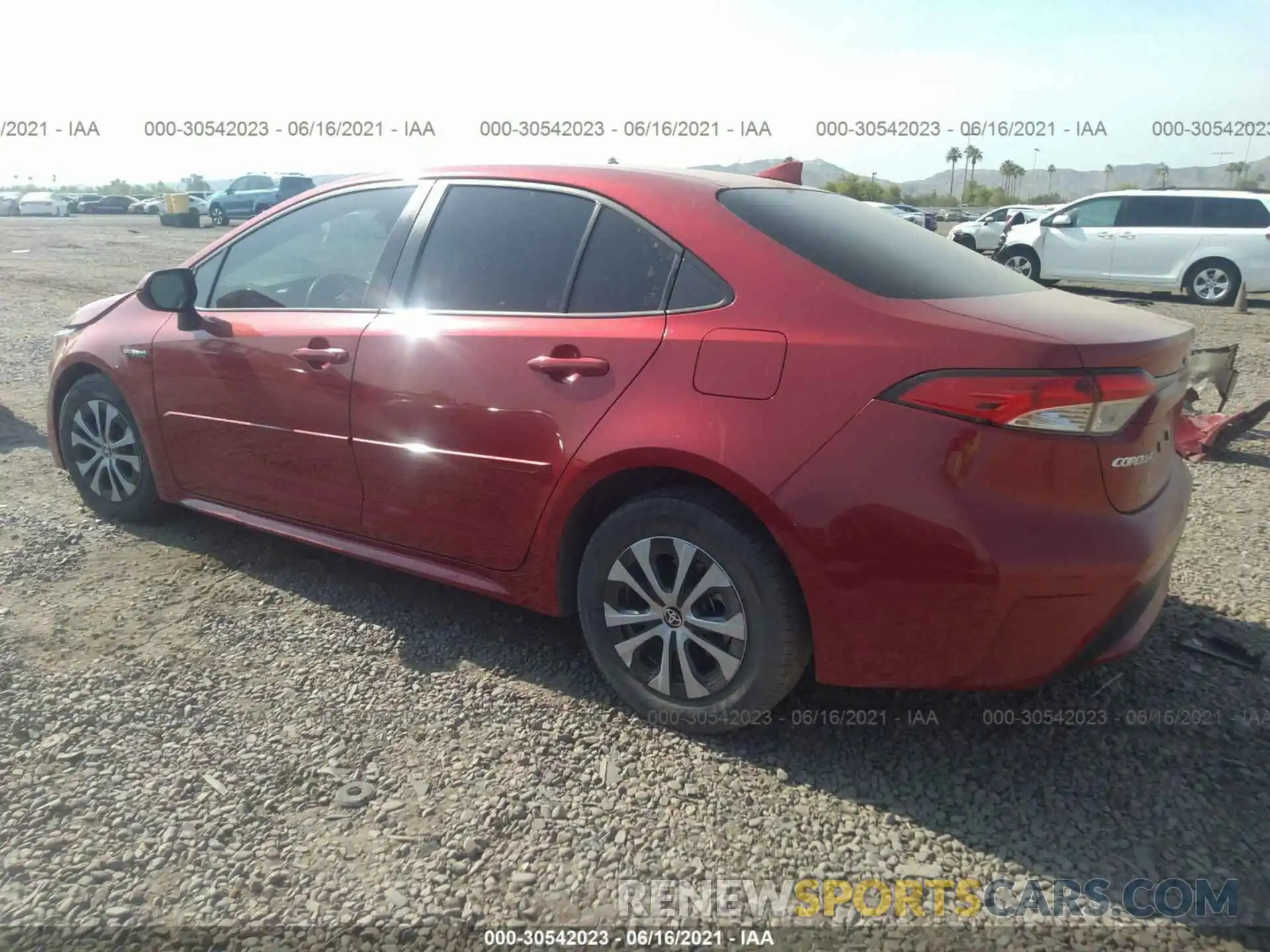 3 Photograph of a damaged car JTDEBRBE6LJ009605 TOYOTA COROLLA 2020