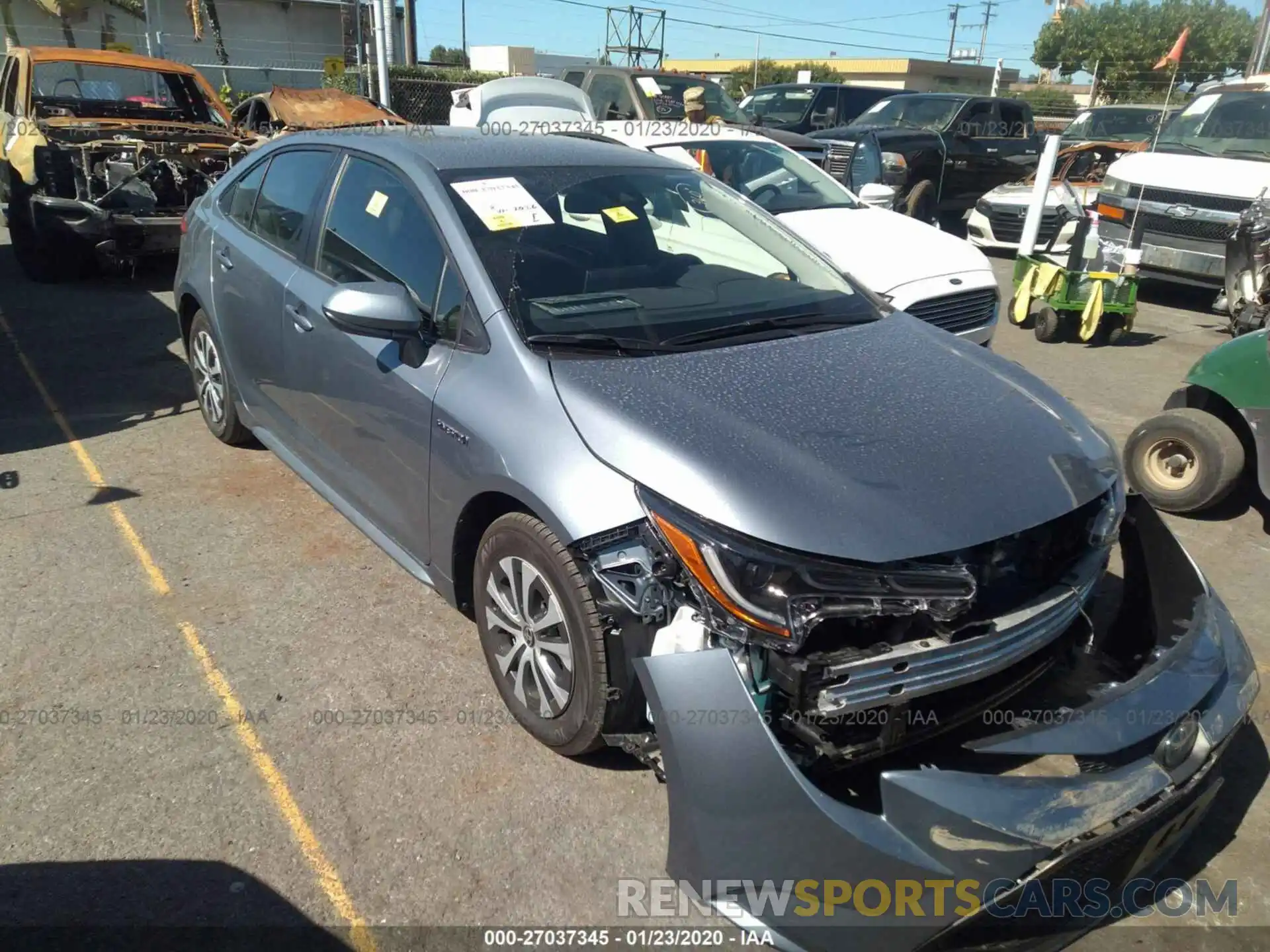 1 Photograph of a damaged car JTDEBRBE6LJ010141 TOYOTA COROLLA 2020