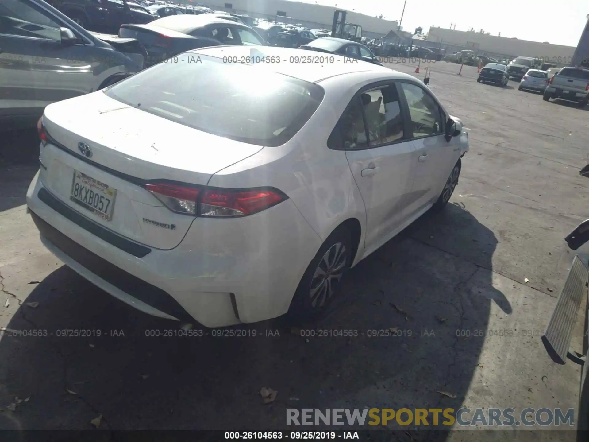 4 Photograph of a damaged car JTDEBRBE6LJ010303 TOYOTA COROLLA 2020