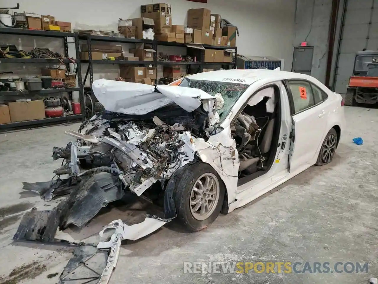 2 Photograph of a damaged car JTDEBRBE6LJ010348 TOYOTA COROLLA 2020