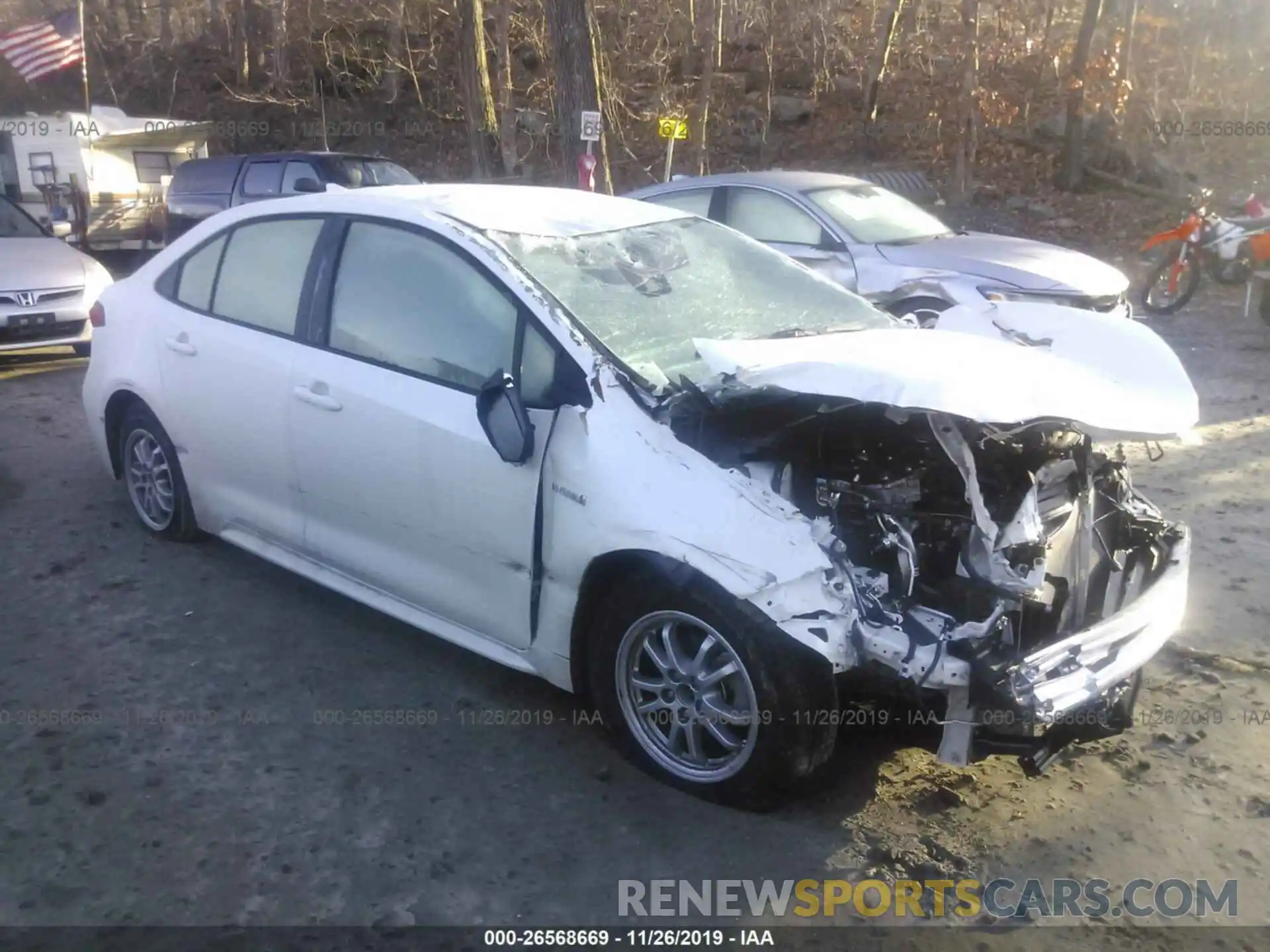 1 Photograph of a damaged car JTDEBRBE6LJ010494 TOYOTA COROLLA 2020