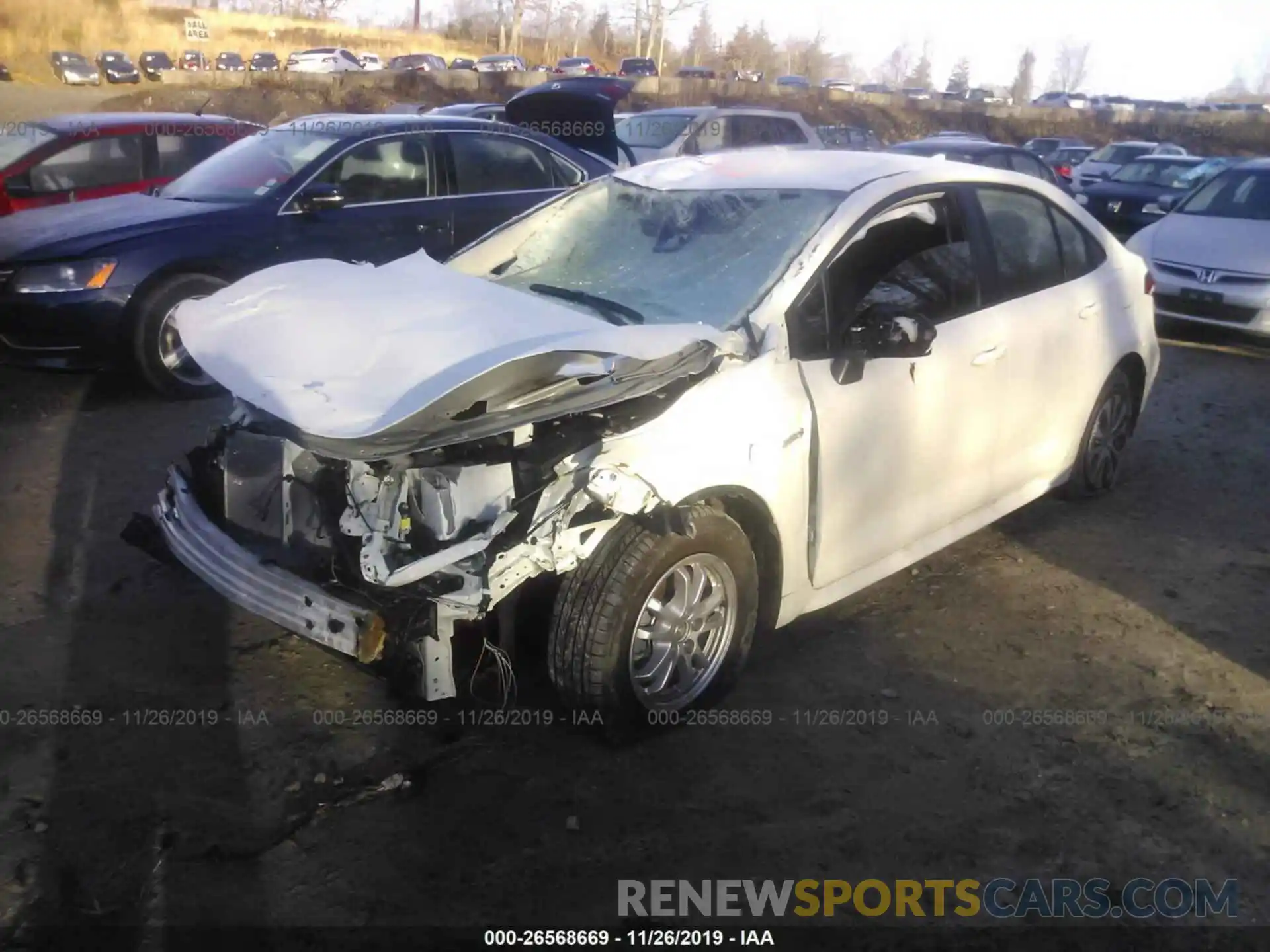 2 Photograph of a damaged car JTDEBRBE6LJ010494 TOYOTA COROLLA 2020