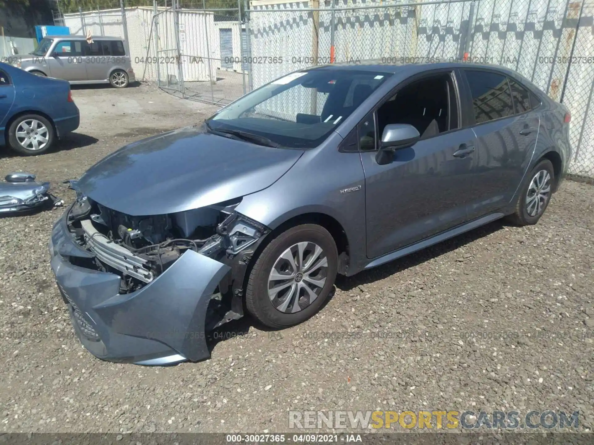 2 Photograph of a damaged car JTDEBRBE6LJ010687 TOYOTA COROLLA 2020