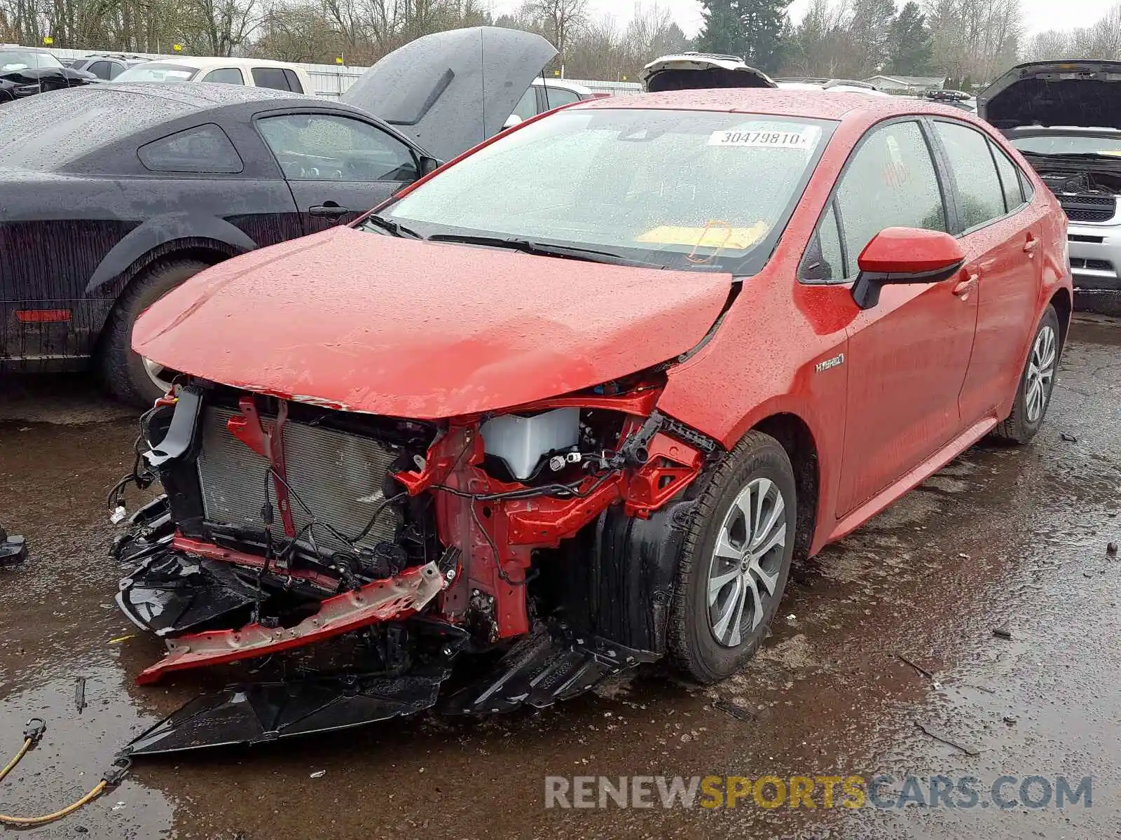 2 Photograph of a damaged car JTDEBRBE6LJ010897 TOYOTA COROLLA 2020