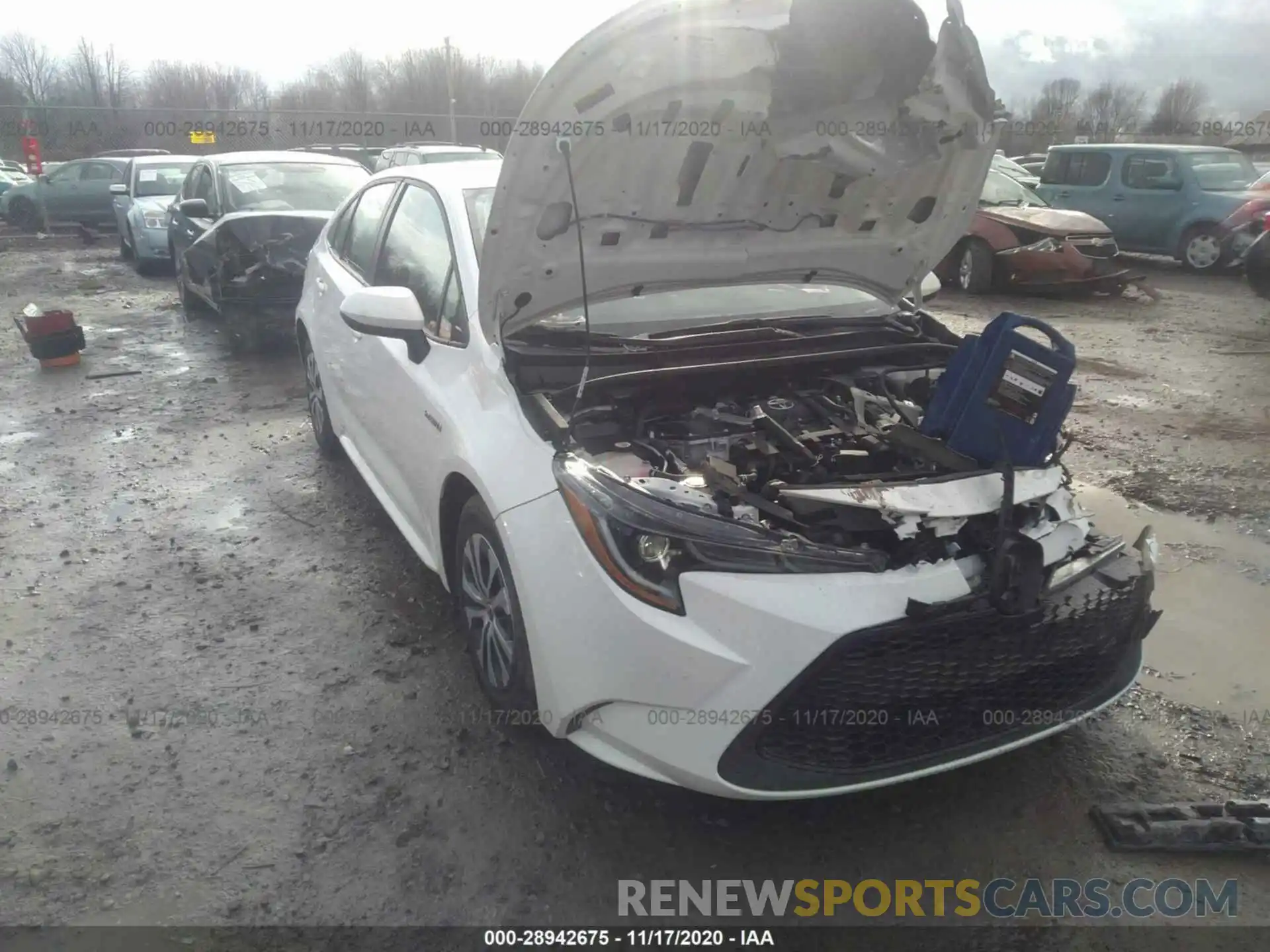 1 Photograph of a damaged car JTDEBRBE6LJ012052 TOYOTA COROLLA 2020