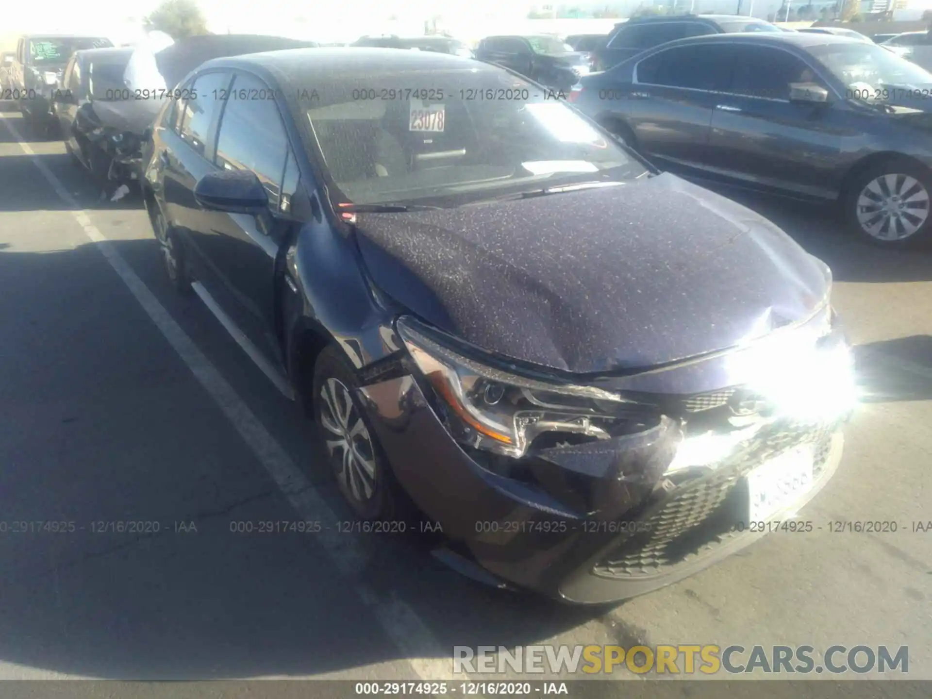 1 Photograph of a damaged car JTDEBRBE6LJ013198 TOYOTA COROLLA 2020