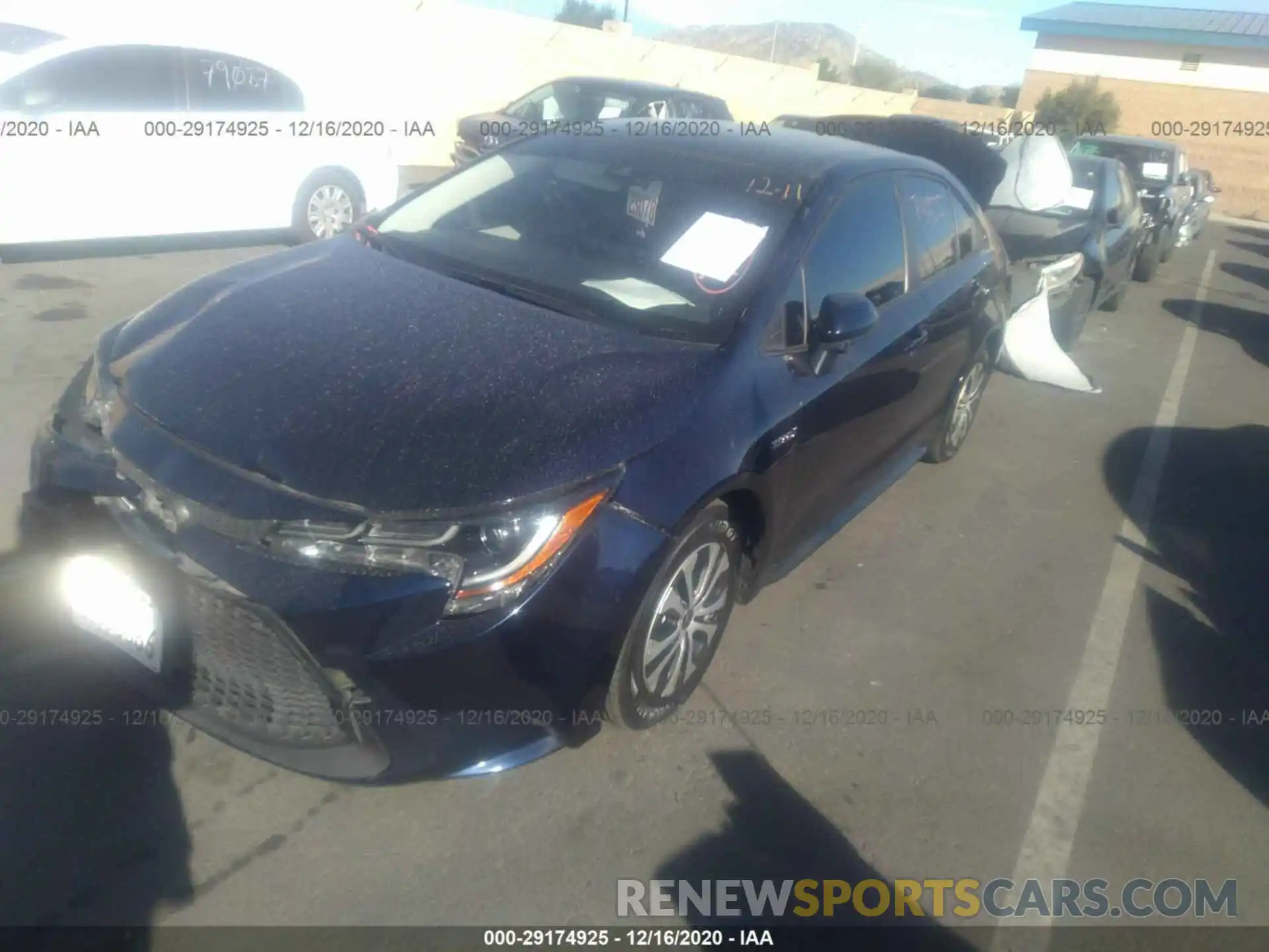 2 Photograph of a damaged car JTDEBRBE6LJ013198 TOYOTA COROLLA 2020