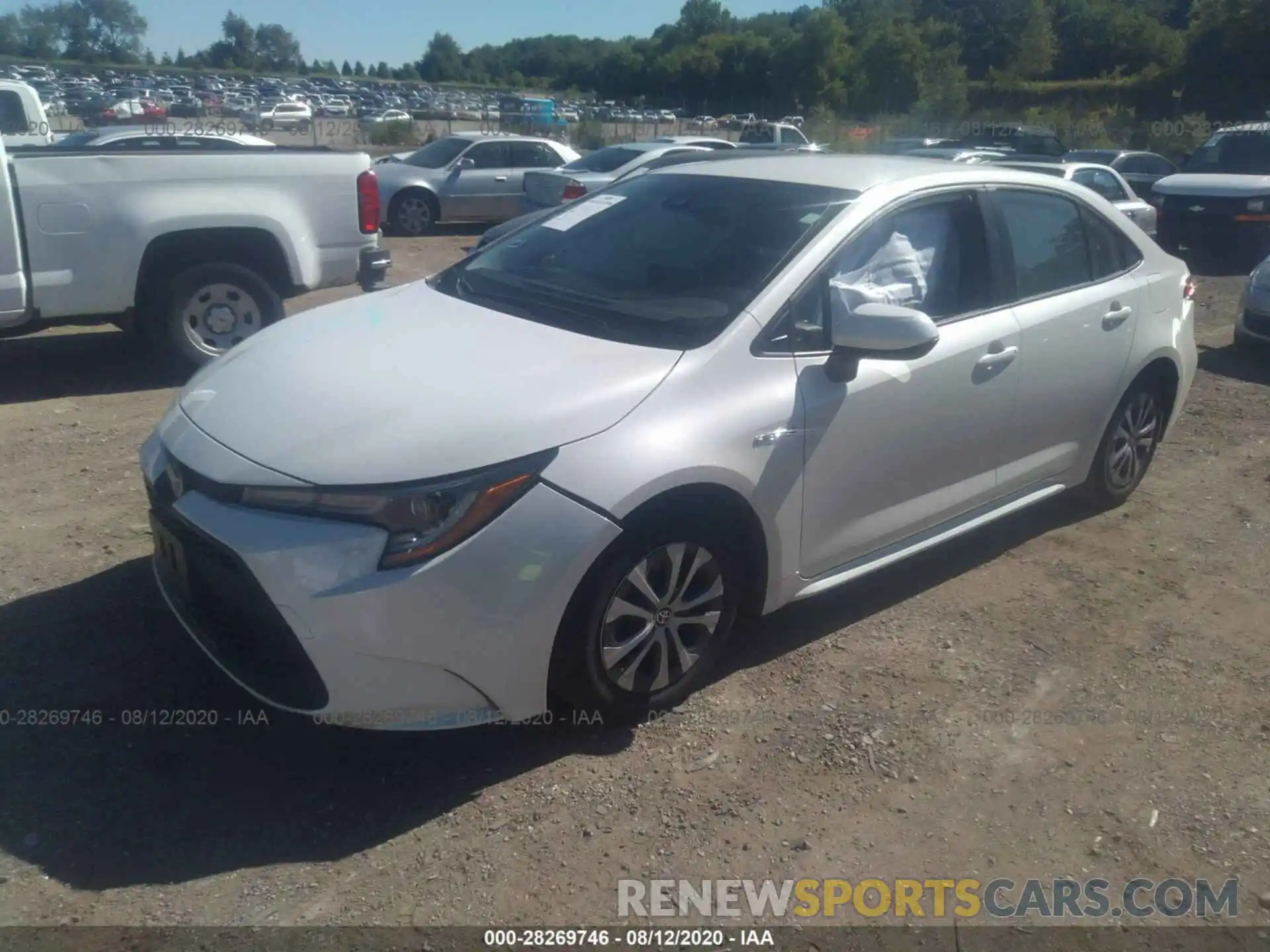 2 Photograph of a damaged car JTDEBRBE6LJ013346 TOYOTA COROLLA 2020