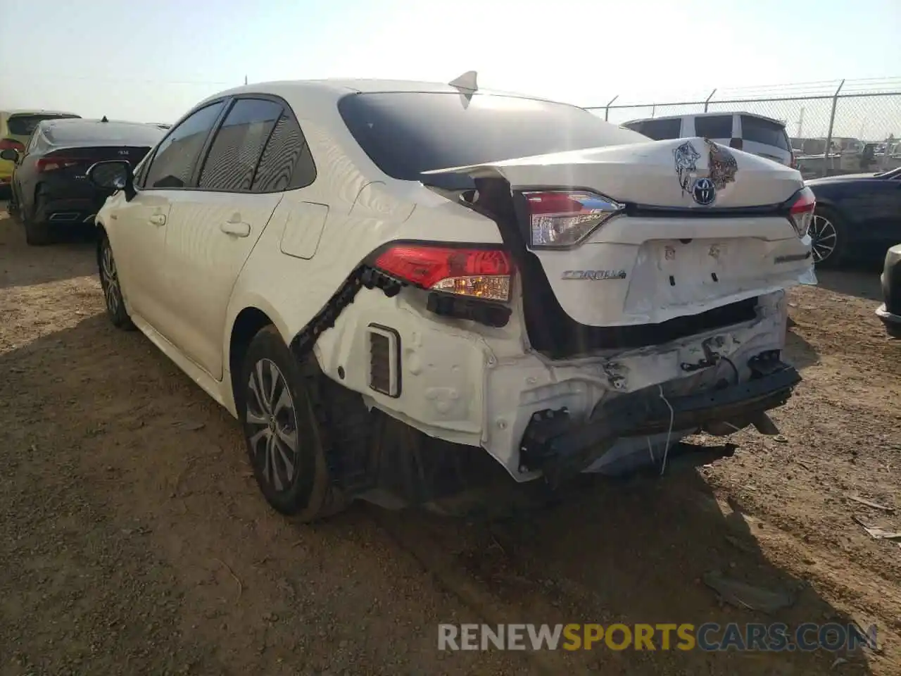 3 Photograph of a damaged car JTDEBRBE6LJ013394 TOYOTA COROLLA 2020