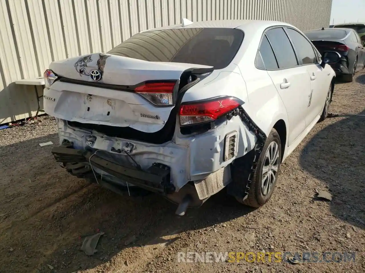 4 Photograph of a damaged car JTDEBRBE6LJ013394 TOYOTA COROLLA 2020