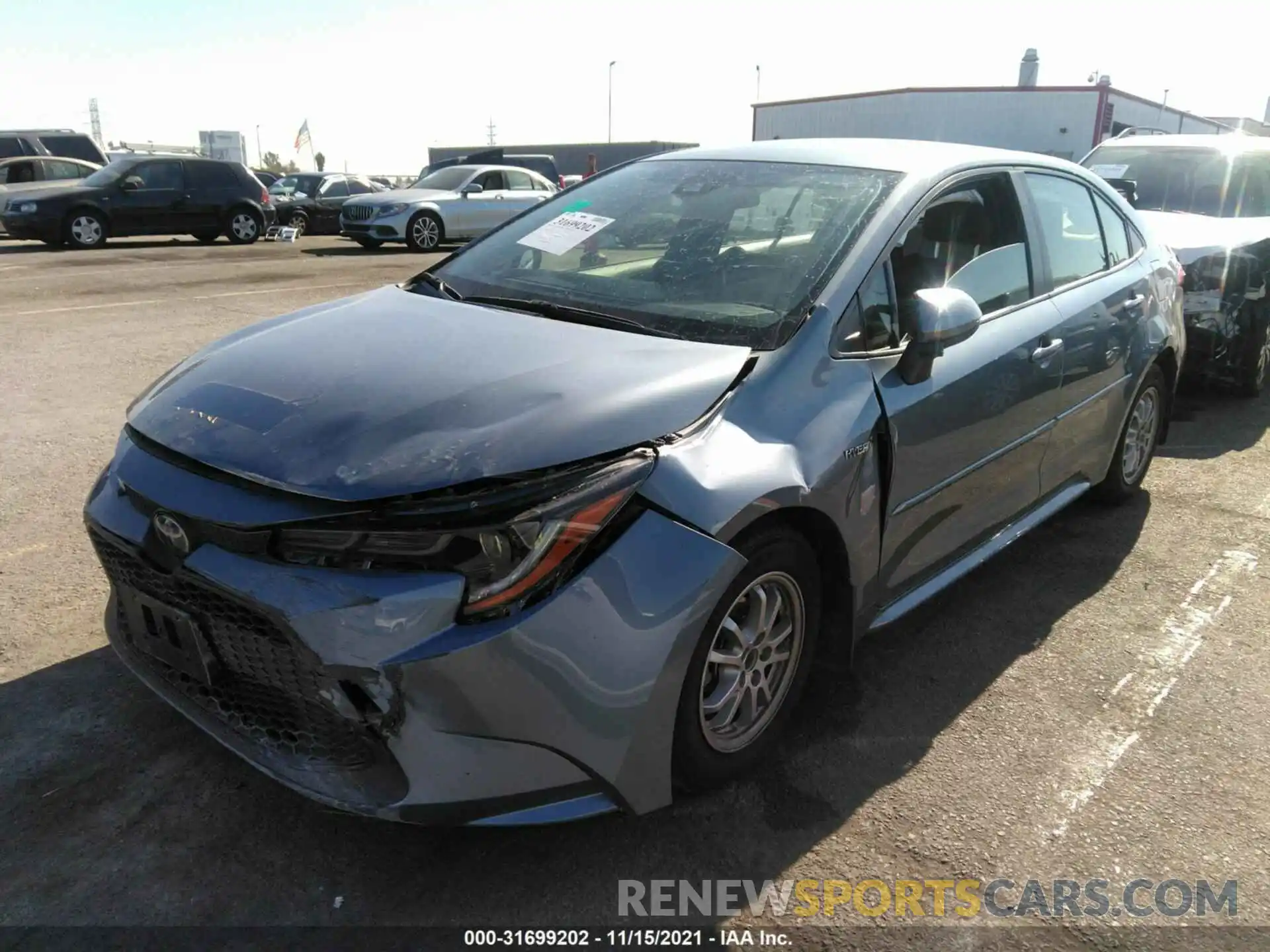 2 Photograph of a damaged car JTDEBRBE6LJ014111 TOYOTA COROLLA 2020