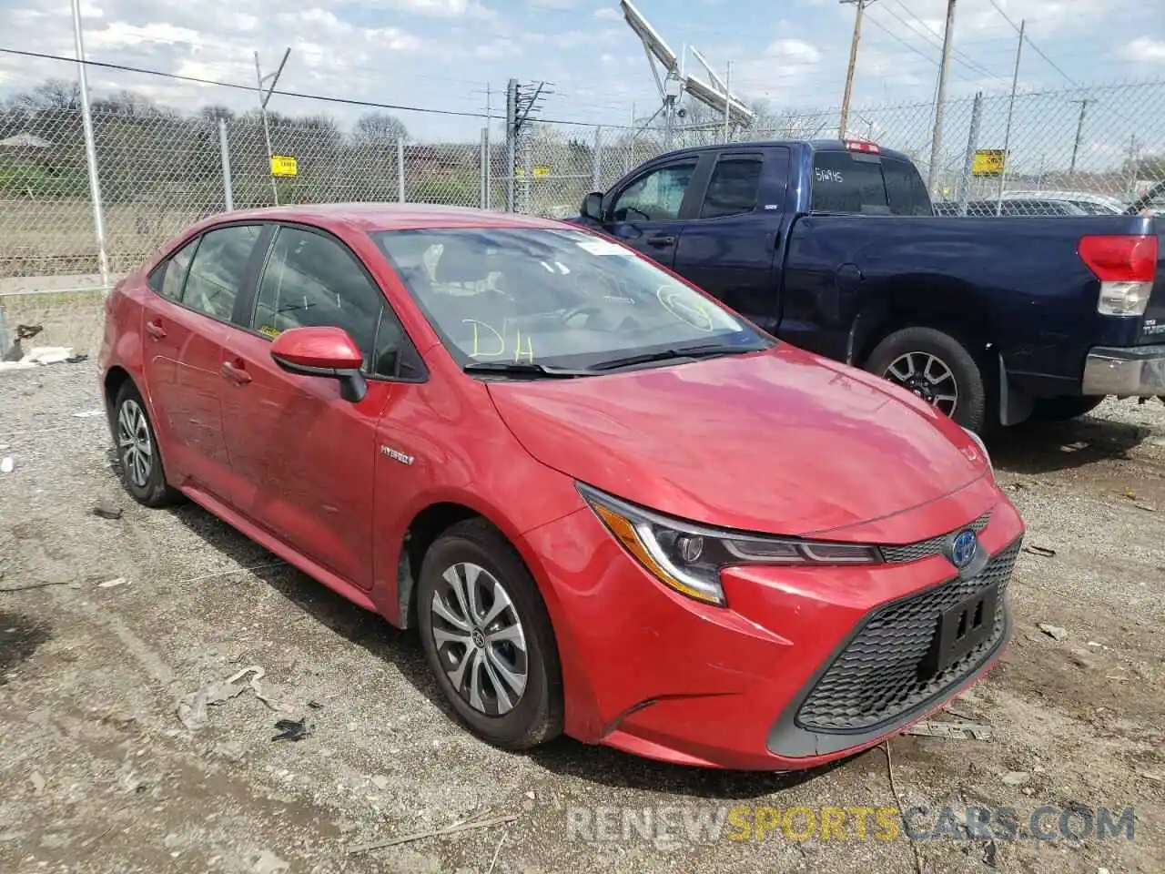 1 Photograph of a damaged car JTDEBRBE6LJ015209 TOYOTA COROLLA 2020