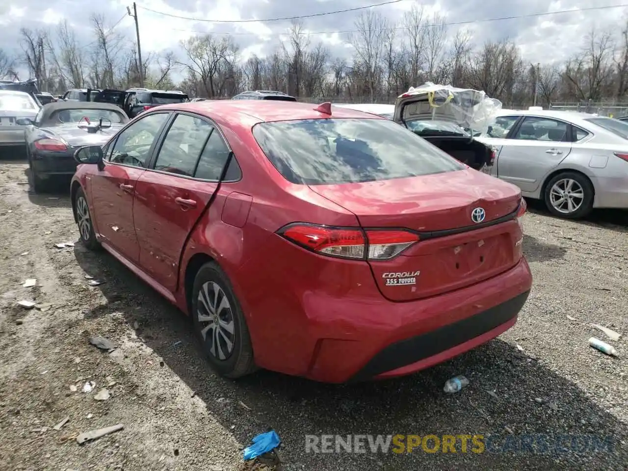 3 Photograph of a damaged car JTDEBRBE6LJ015209 TOYOTA COROLLA 2020