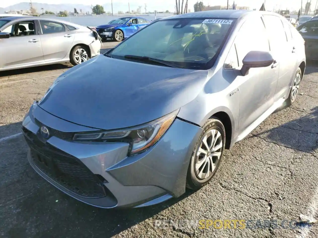 2 Photograph of a damaged car JTDEBRBE6LJ017087 TOYOTA COROLLA 2020