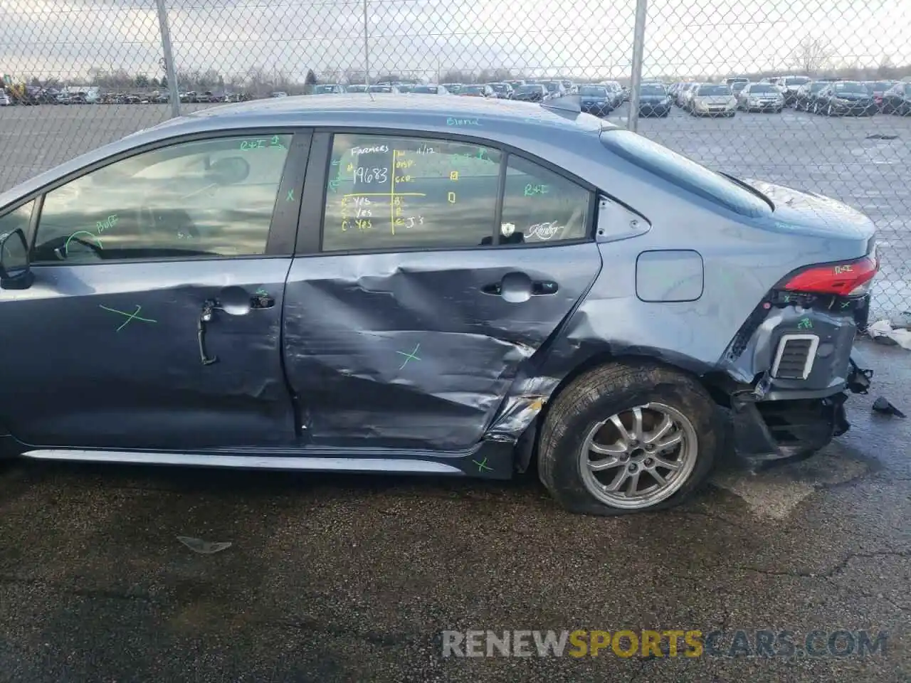 9 Photograph of a damaged car JTDEBRBE6LJ017560 TOYOTA COROLLA 2020