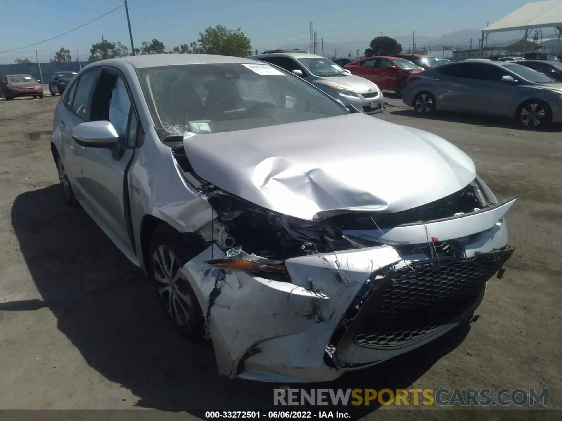 1 Photograph of a damaged car JTDEBRBE6LJ017848 TOYOTA COROLLA 2020