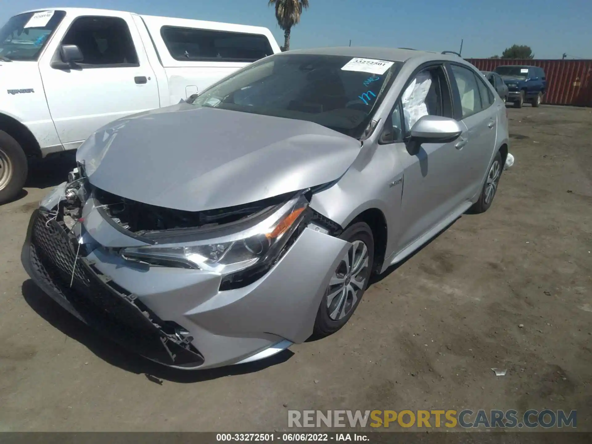 2 Photograph of a damaged car JTDEBRBE6LJ017848 TOYOTA COROLLA 2020