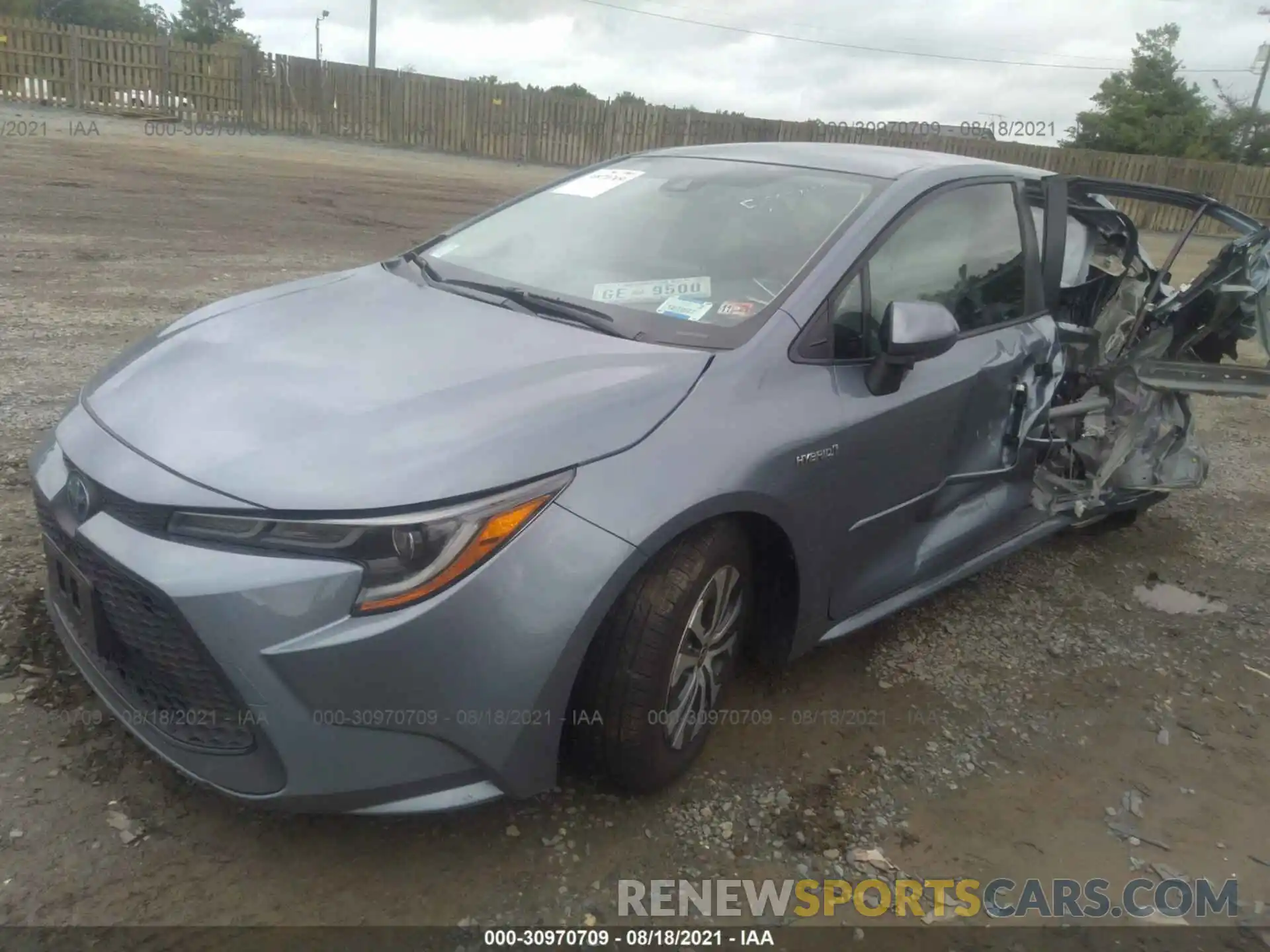 2 Photograph of a damaged car JTDEBRBE6LJ019910 TOYOTA COROLLA 2020