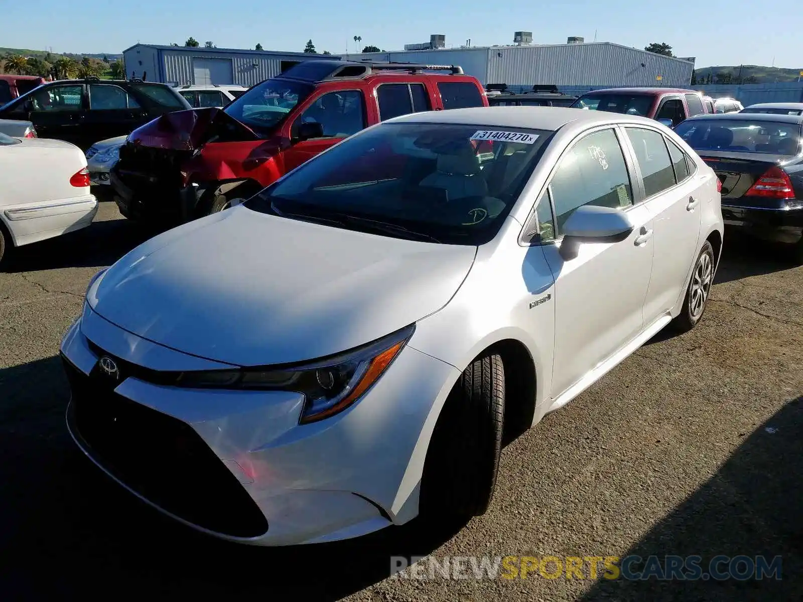 2 Photograph of a damaged car JTDEBRBE6LJ021544 TOYOTA COROLLA 2020