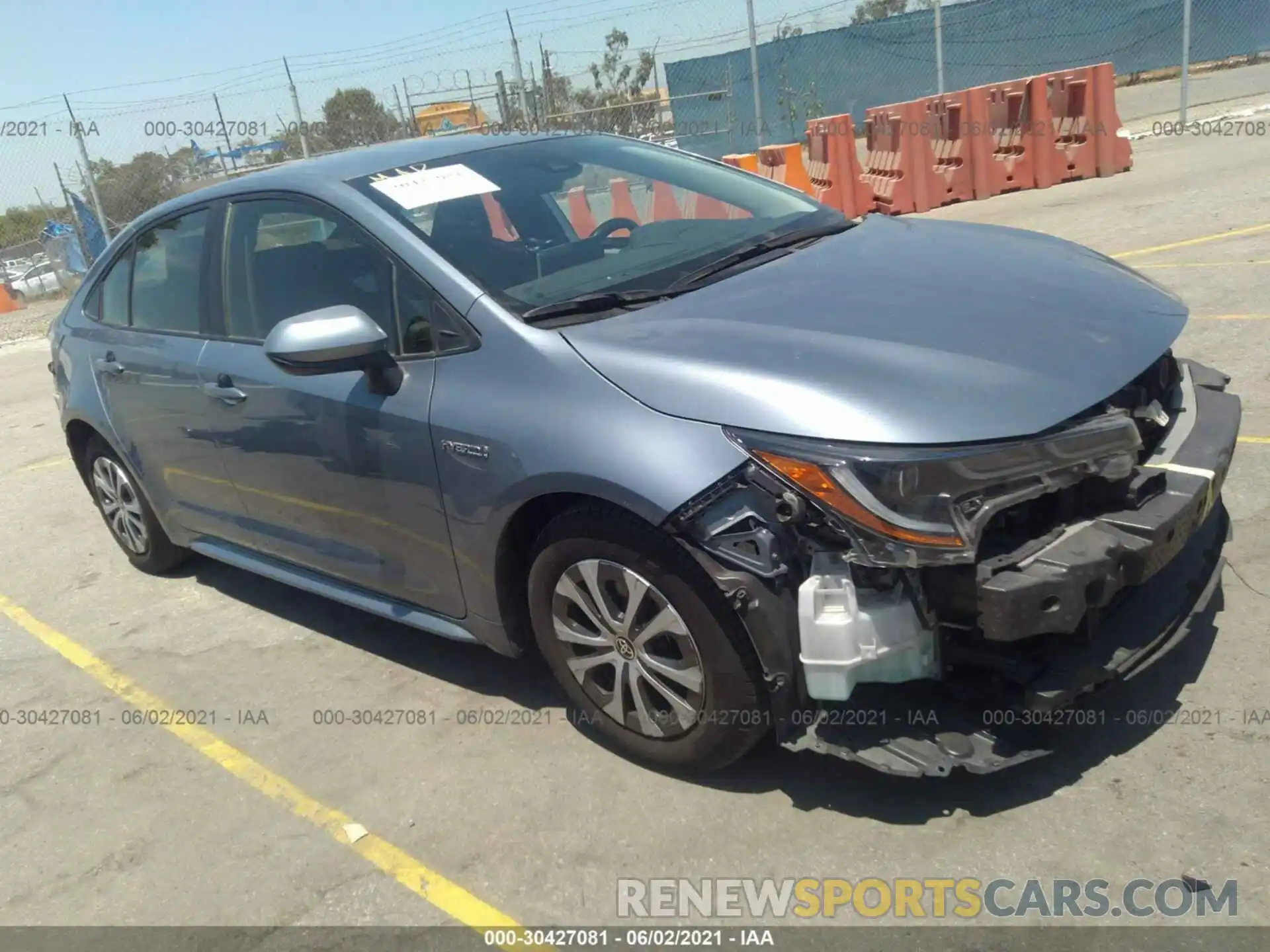 1 Photograph of a damaged car JTDEBRBE6LJ022077 TOYOTA COROLLA 2020