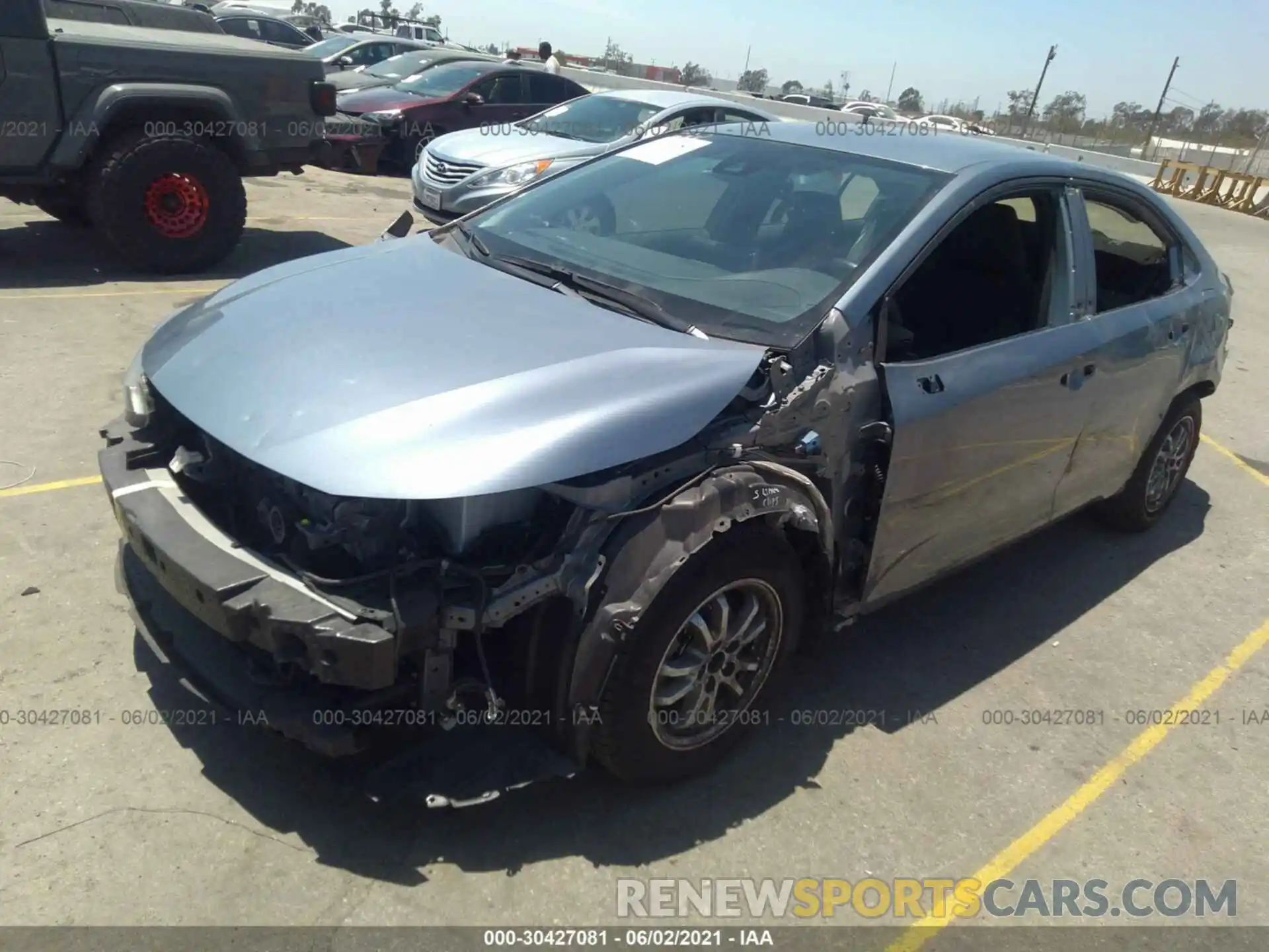 2 Photograph of a damaged car JTDEBRBE6LJ022077 TOYOTA COROLLA 2020