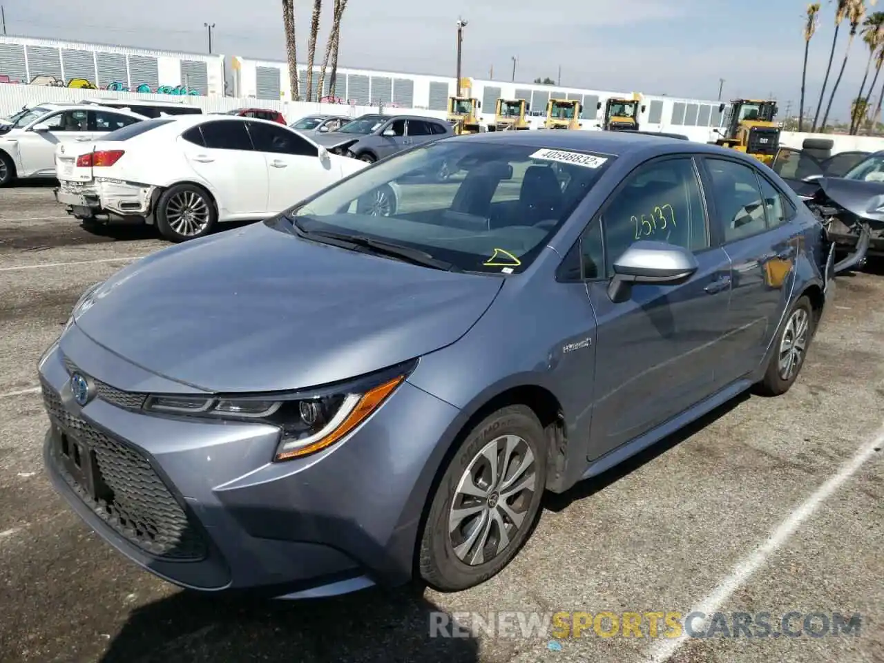 2 Photograph of a damaged car JTDEBRBE6LJ022256 TOYOTA COROLLA 2020