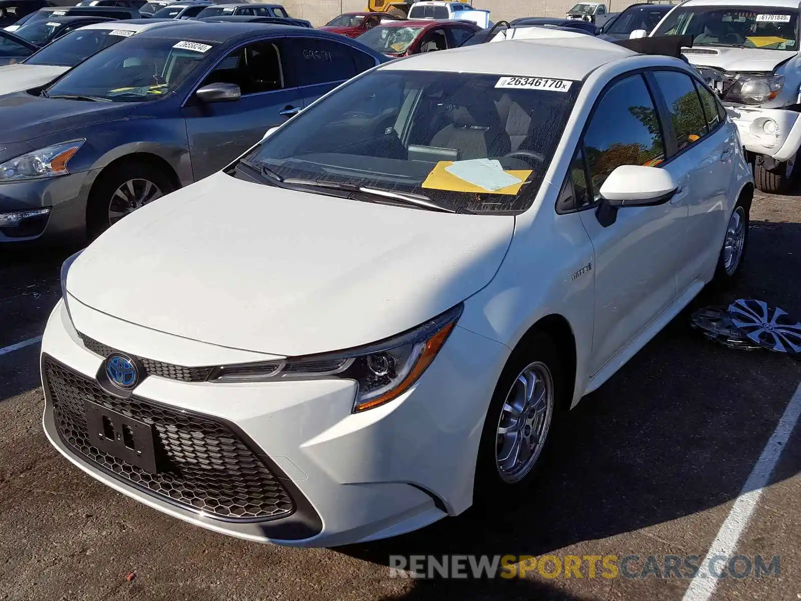 2 Photograph of a damaged car JTDEBRBE6LJ023018 TOYOTA COROLLA 2020