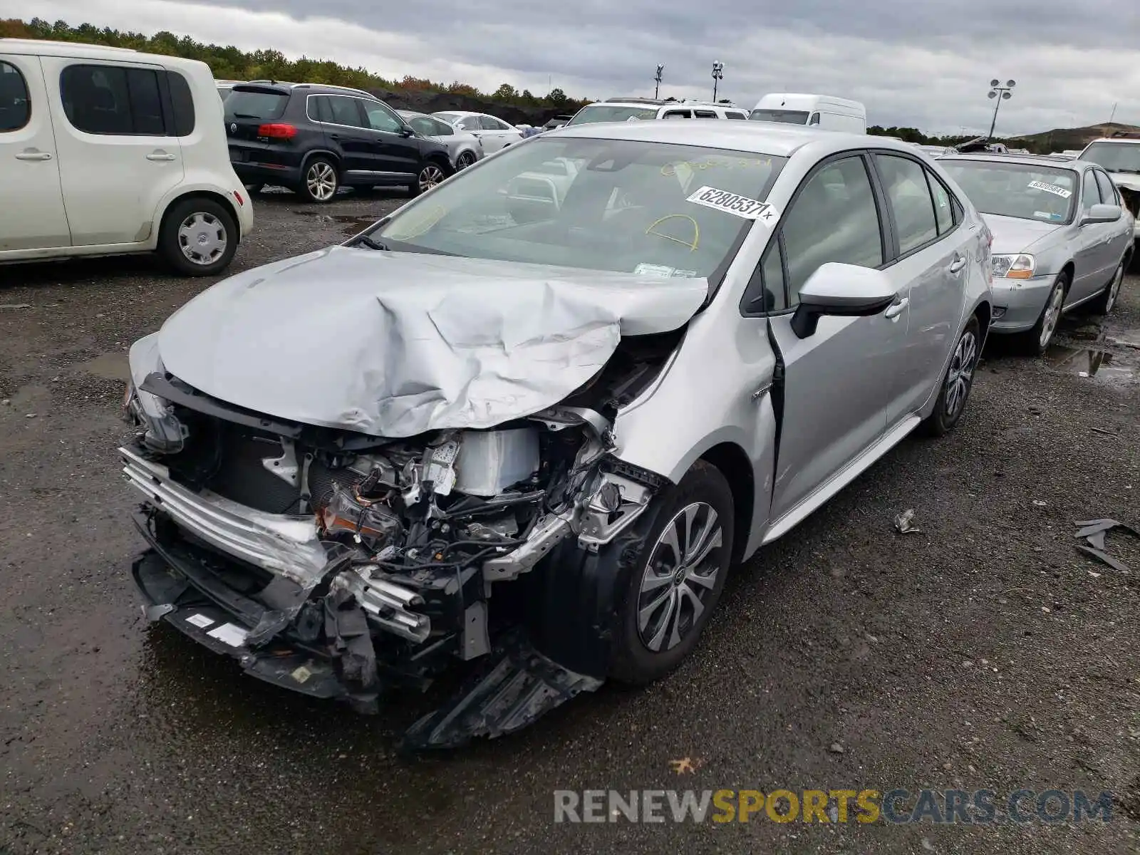 2 Photograph of a damaged car JTDEBRBE6LJ023150 TOYOTA COROLLA 2020