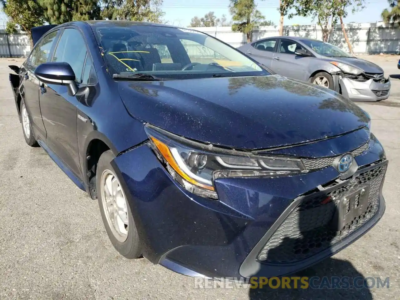 1 Photograph of a damaged car JTDEBRBE6LJ023424 TOYOTA COROLLA 2020