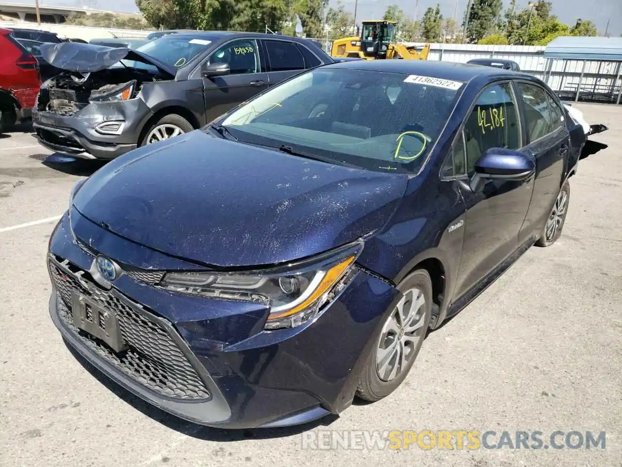 2 Photograph of a damaged car JTDEBRBE6LJ023424 TOYOTA COROLLA 2020