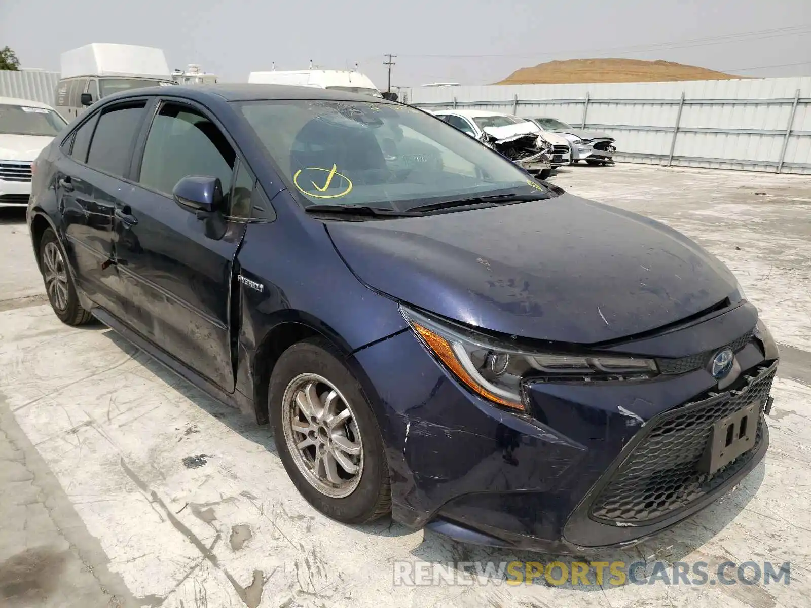 1 Photograph of a damaged car JTDEBRBE6LJ025626 TOYOTA COROLLA 2020